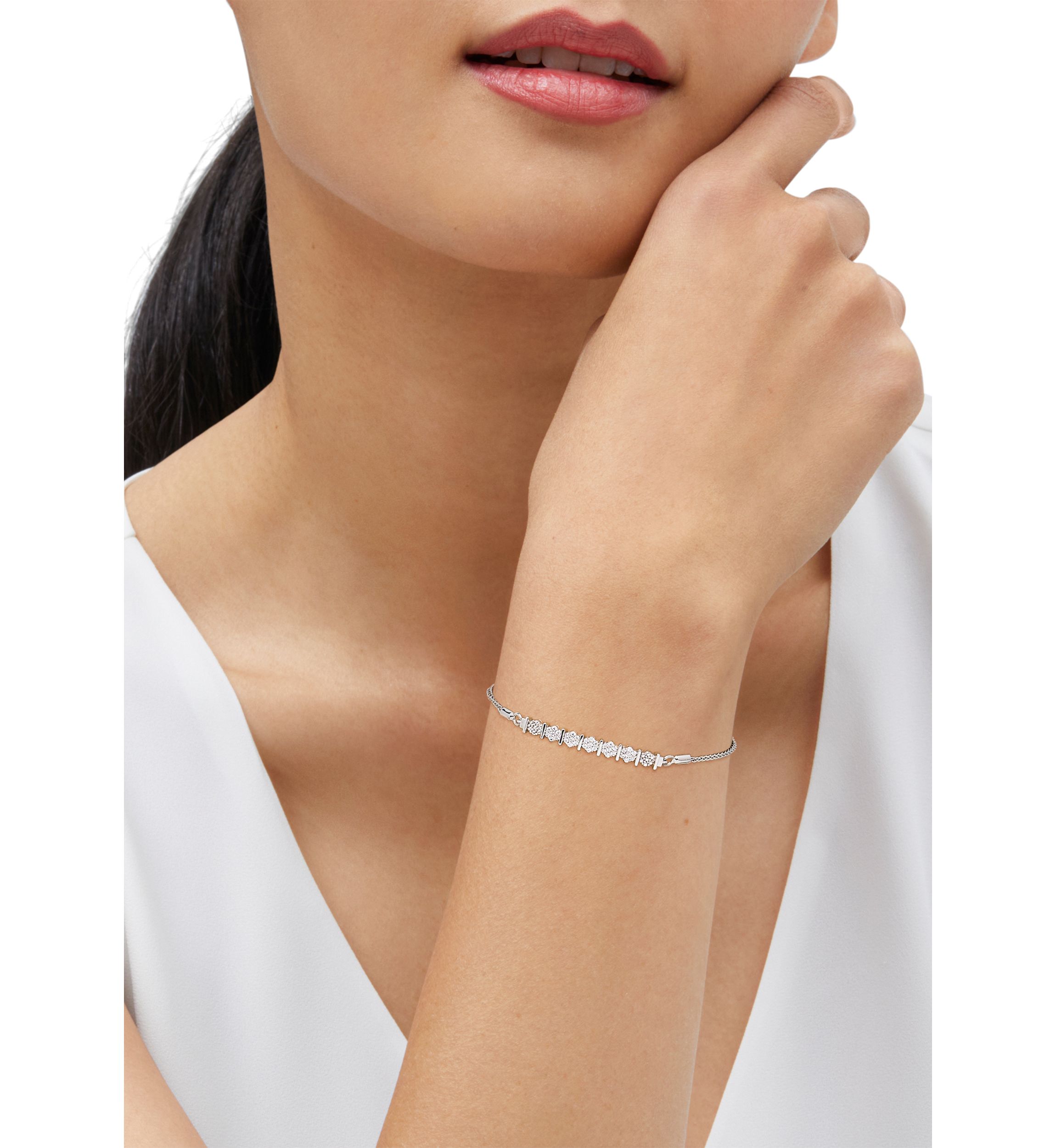 1/4 ct. t.w. Lab Grown Diamond Bolo Bracelet in Sterling Silver