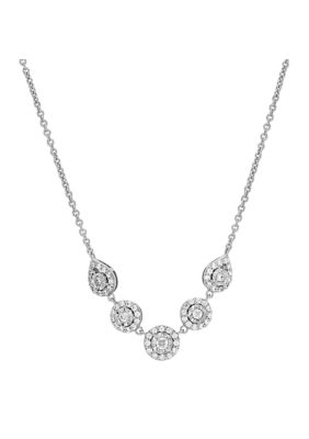 Belk & Co 1/2 ct. t.w. Lab Grown Diamond Necklace in Sterling Silver