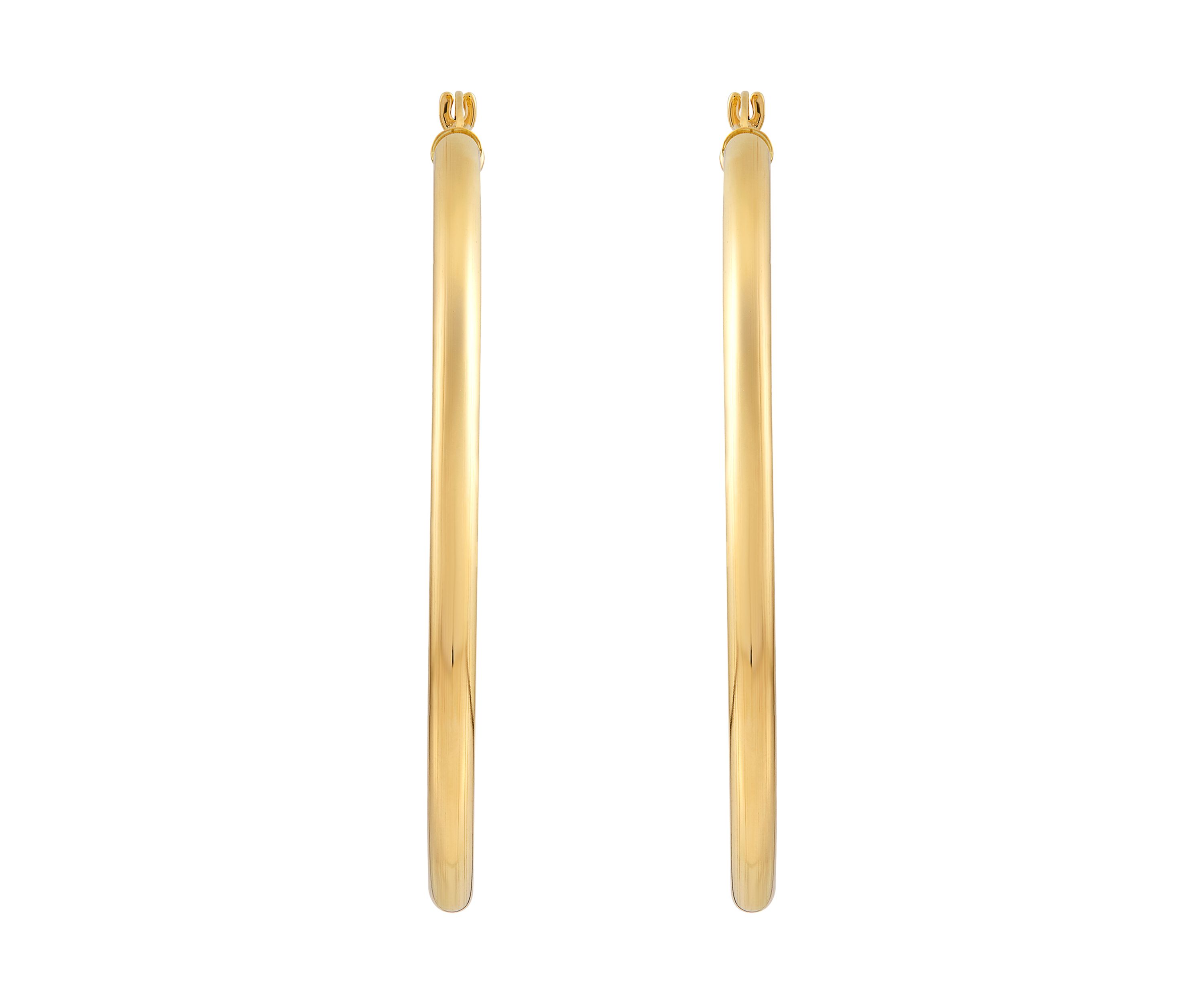 Tube Hoop Earrings in 14K Yllow Gold