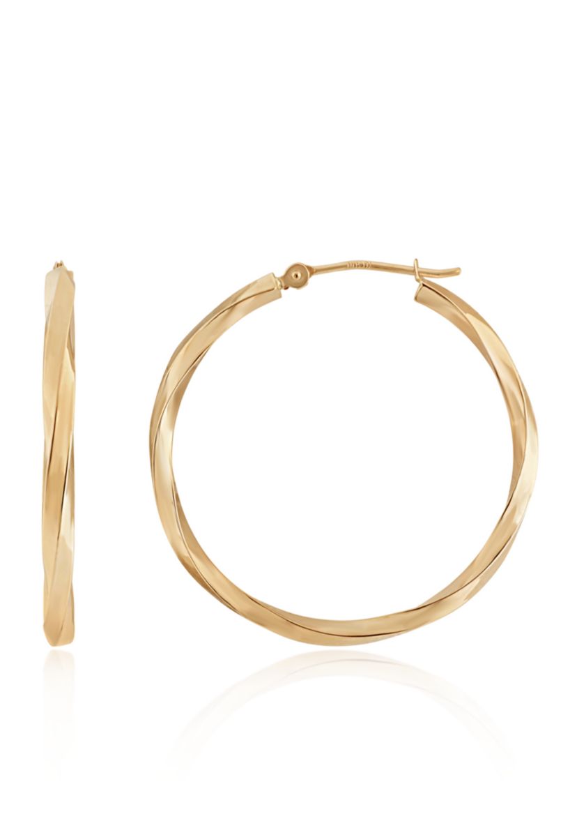 Hoop Earrings in 14K Yellow Gold