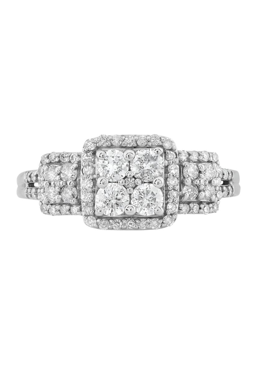 1.02 ct. t.w. Diamond Ring in 10K White Gold