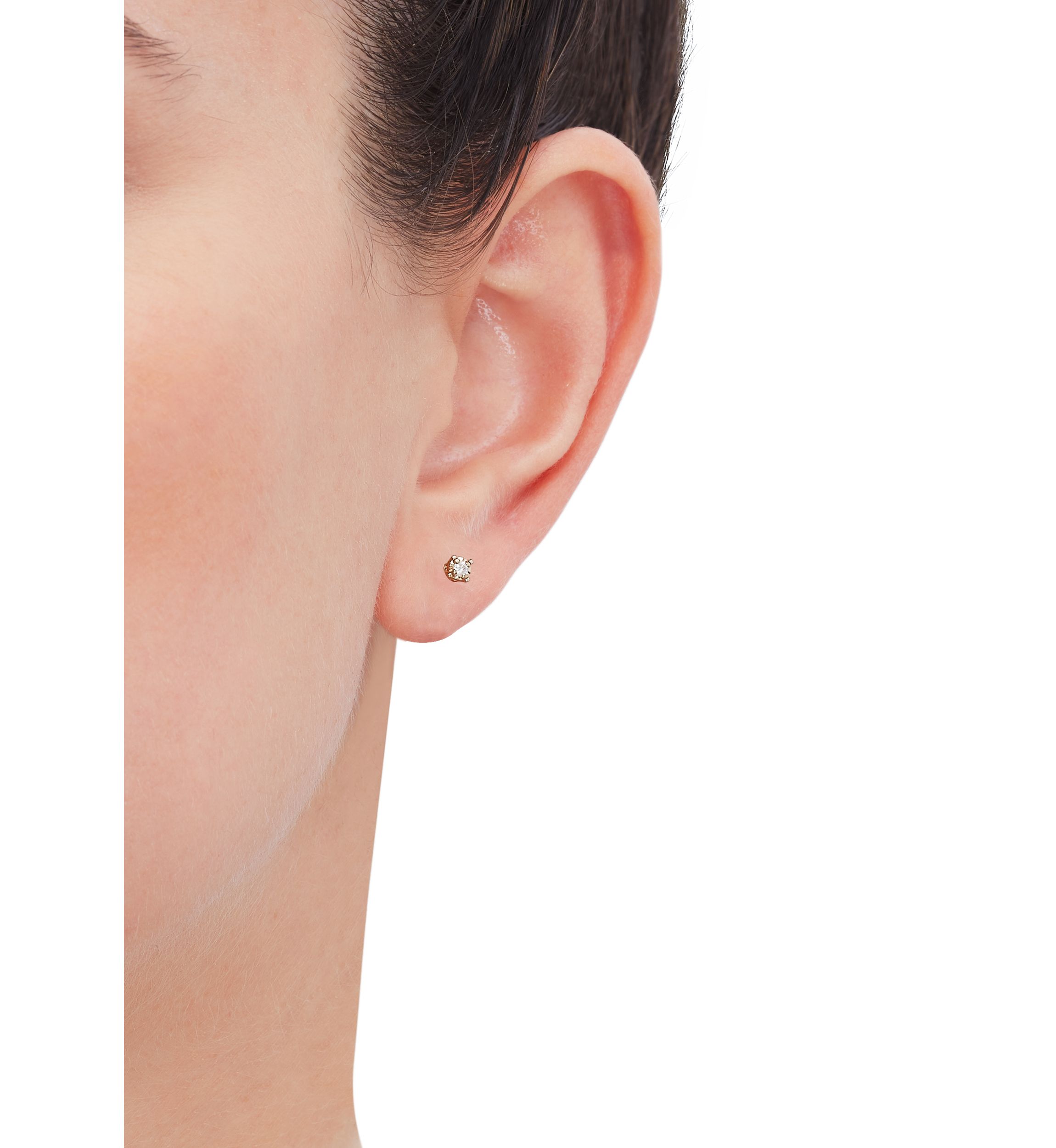 Diamond Accent Stud Earrings in 14K Yellow Gold
