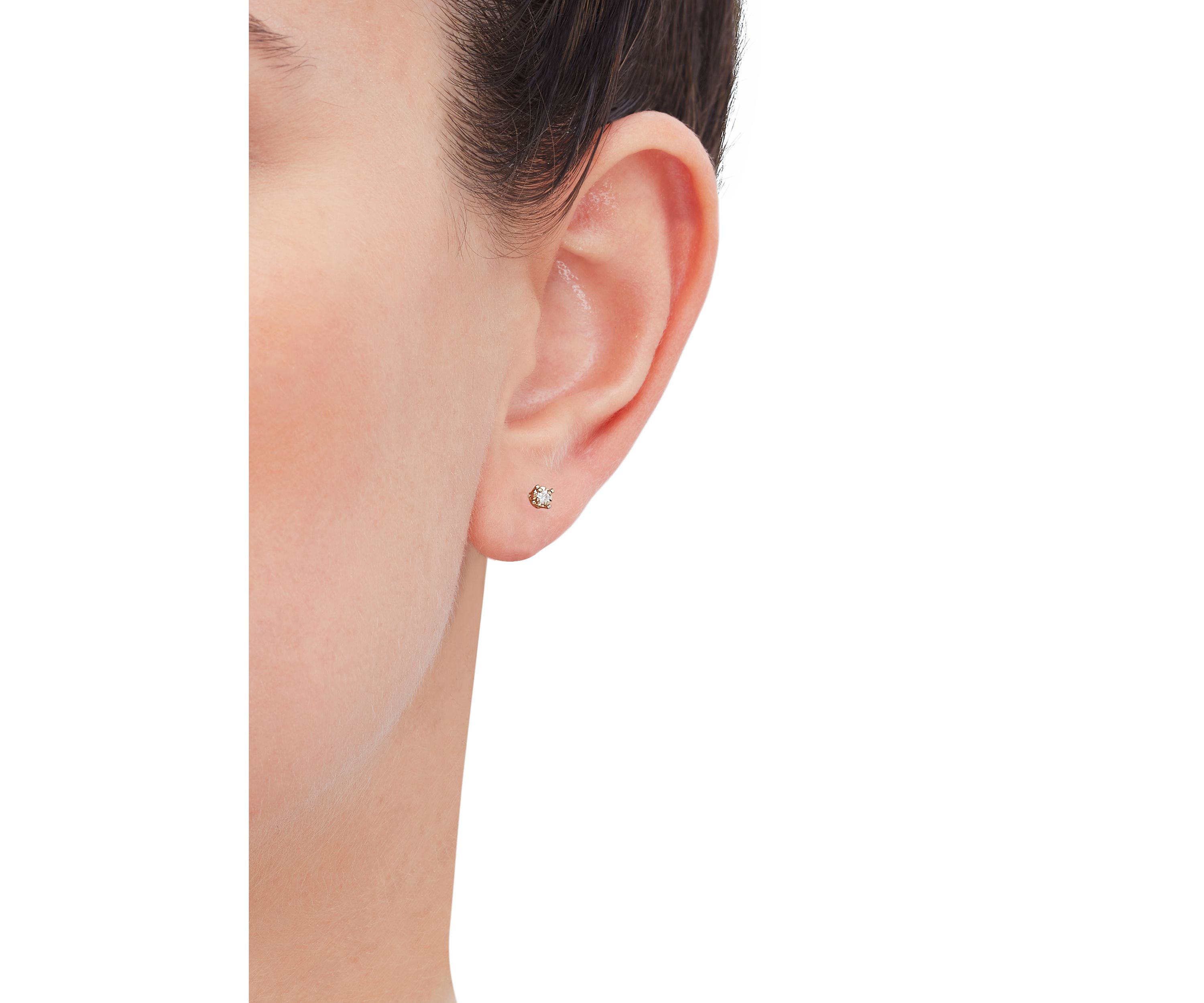 Diamond Accent Stud Earrings in 14K Yellow Gold