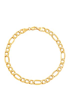 Belk & Co Air Solid Light 10K Yellow Gold Chain Bracelet -  0098087931751