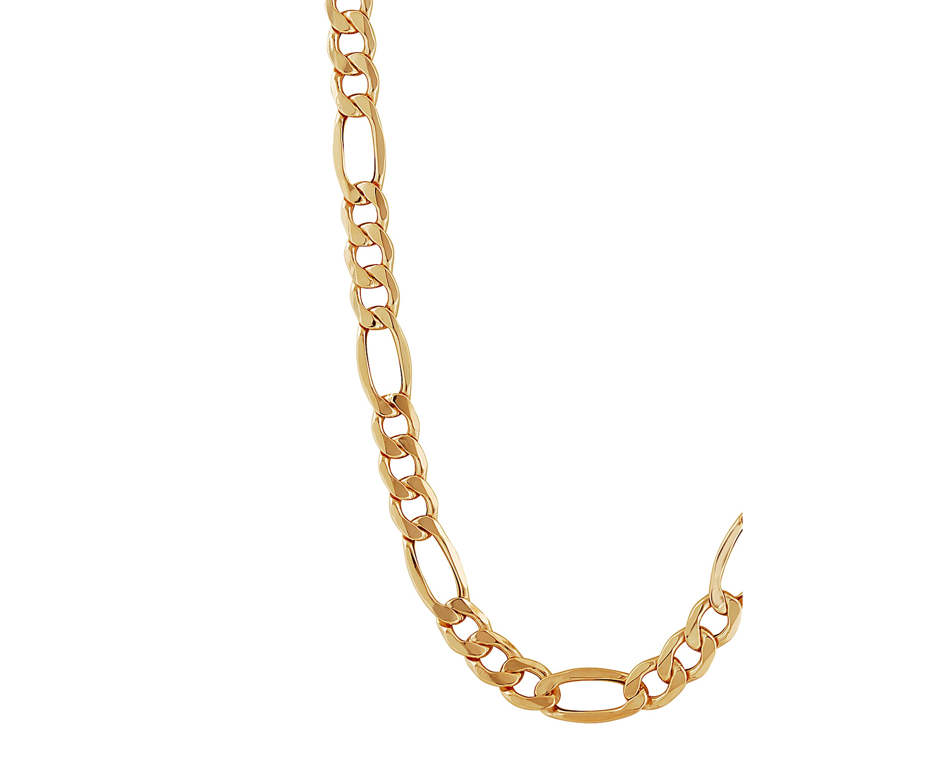 Figaro Necklace in 10k Yellow Gold