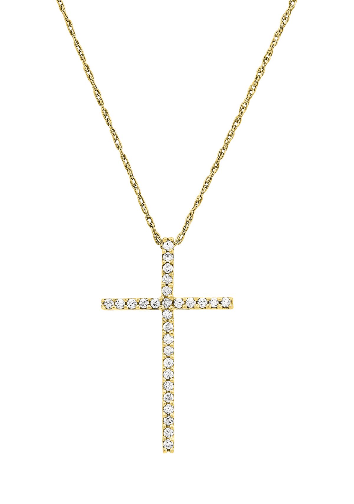 1/4 ct. t.w. Diamond Necklace in Gold Over Sterling Silver with 18" Cable Chain