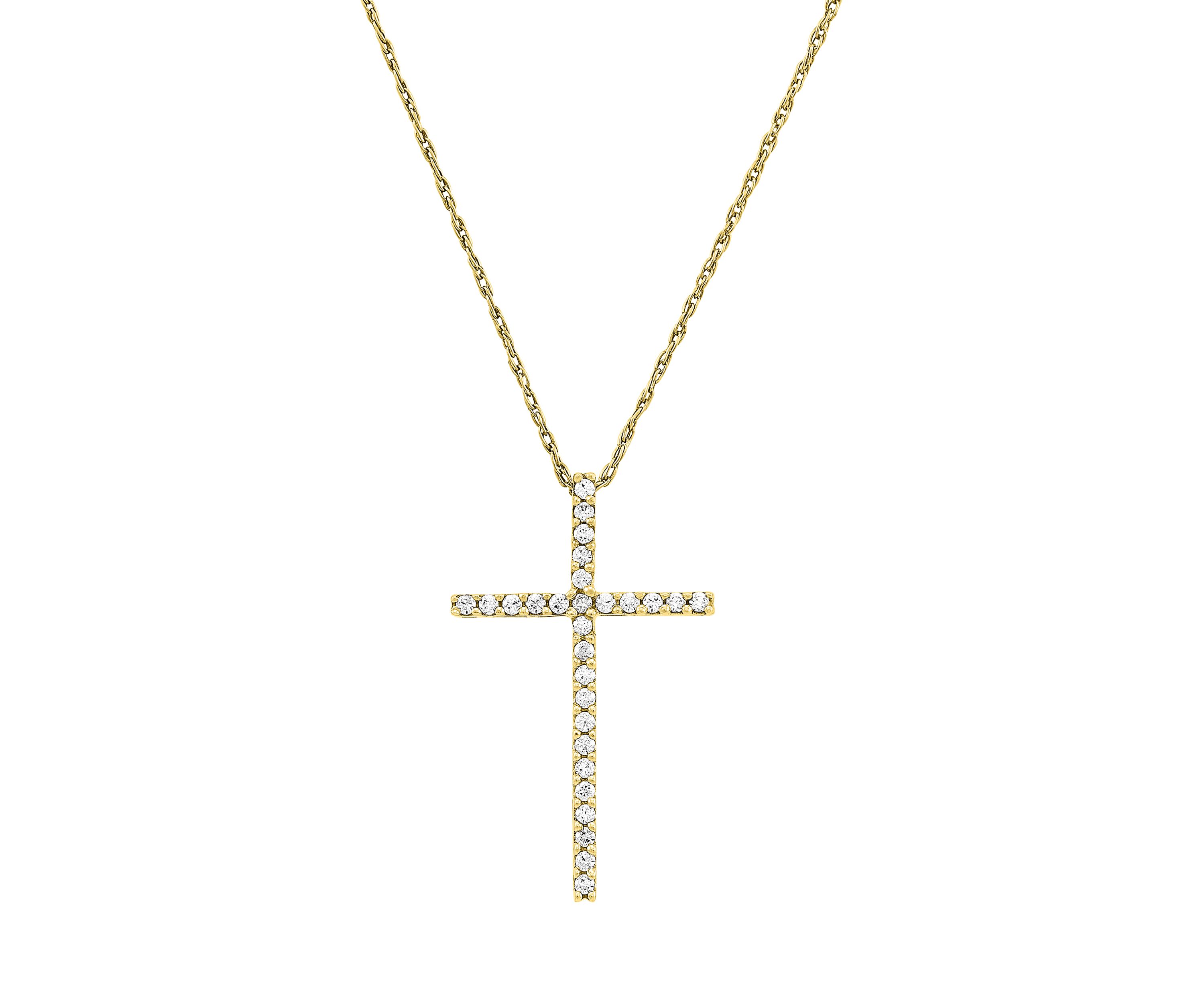 1/4 ct. t.w. Diamond Necklace in Gold Over Sterling Silver with 18" Cable Chain
