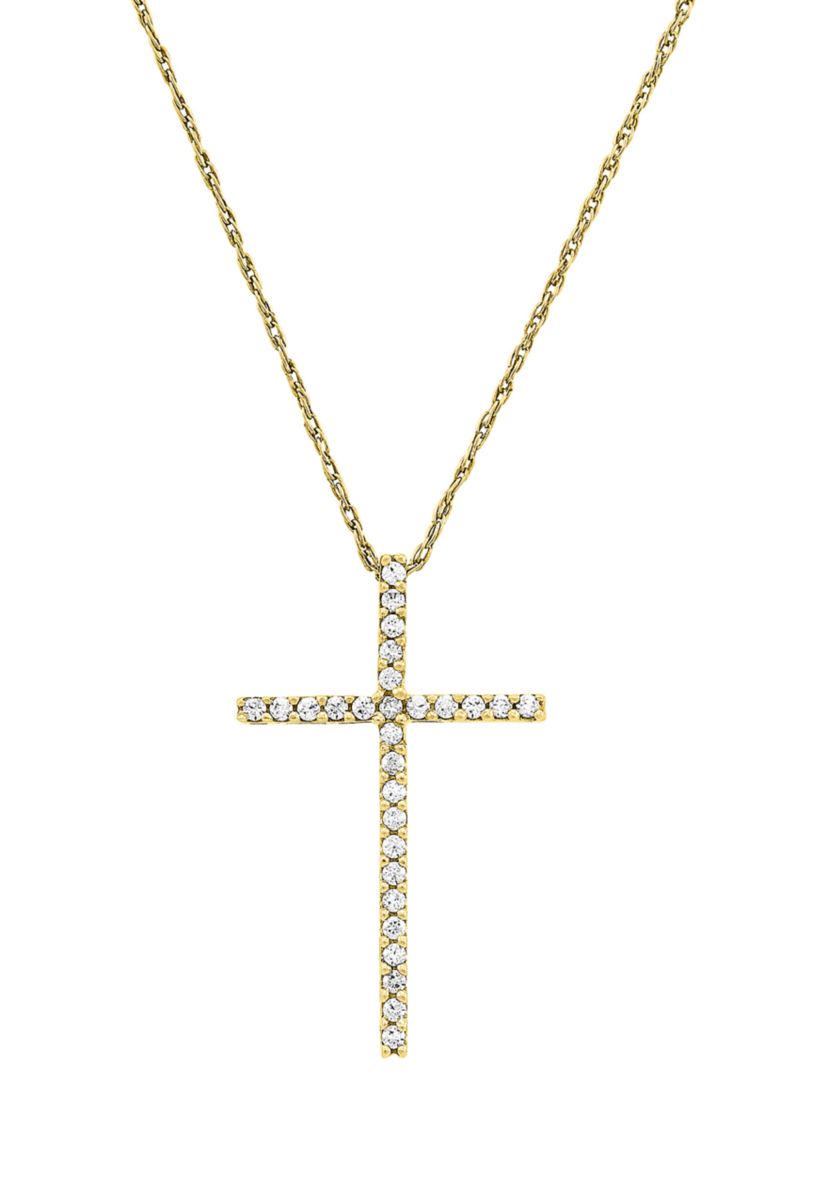 1/4 ct. t.w. Diamond Necklace in Gold Over Sterling Silver with 18" Cable Chain