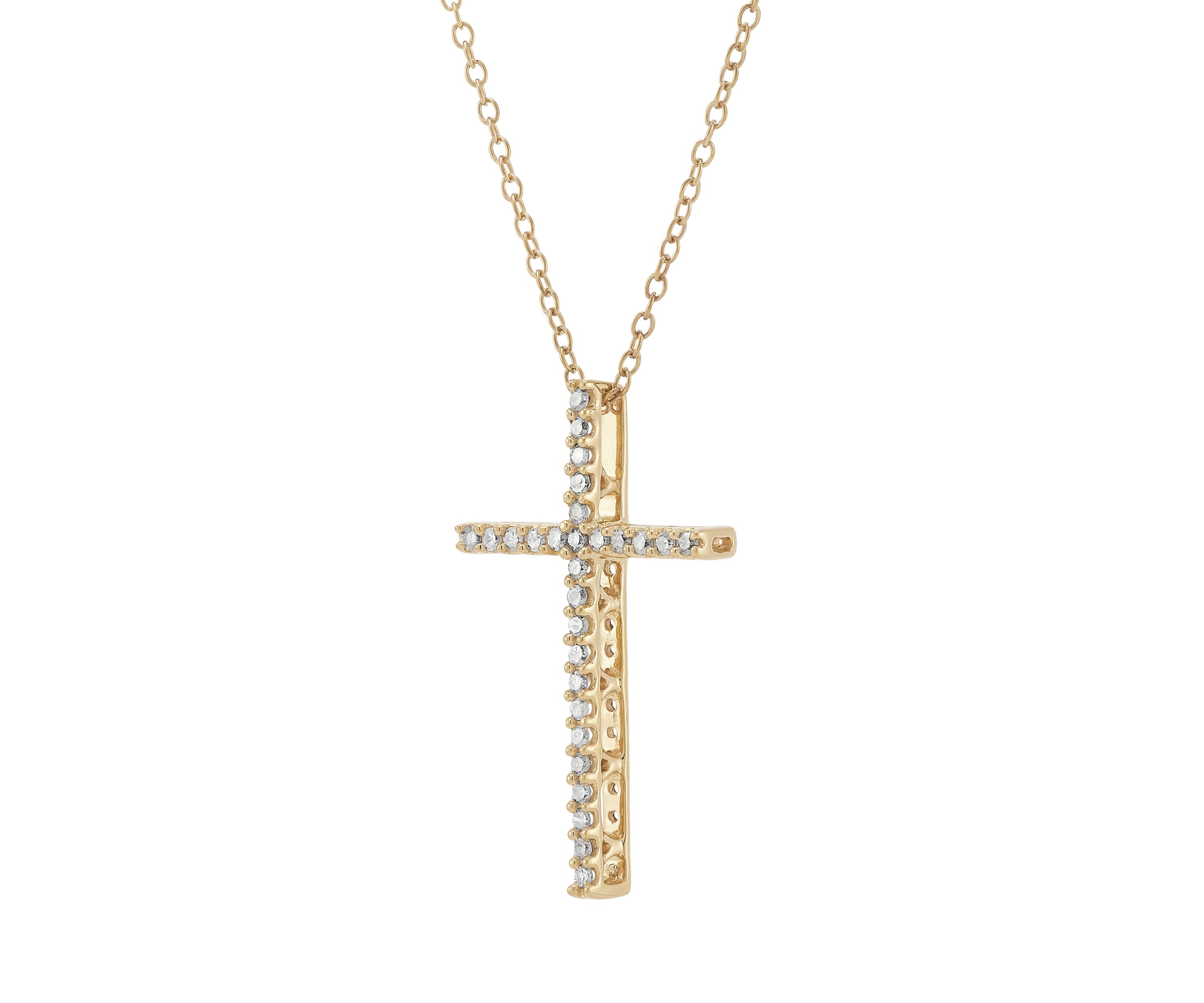 1/4 ct. t.w. Diamond Necklace in Gold Over Sterling Silver with 18" Cable Chain