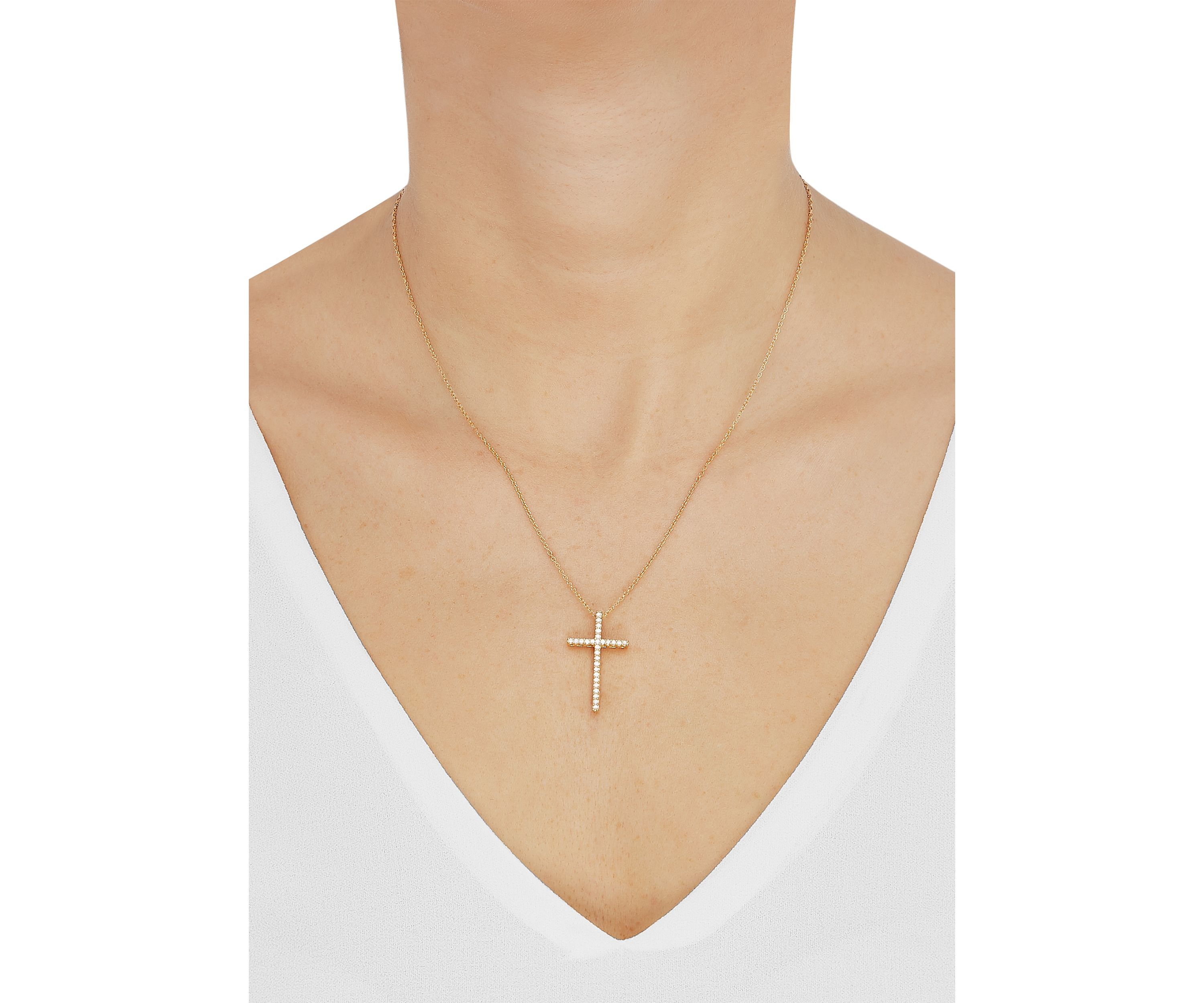 1/4 ct. t.w. Diamond Necklace in Gold Over Sterling Silver with 18" Cable Chain