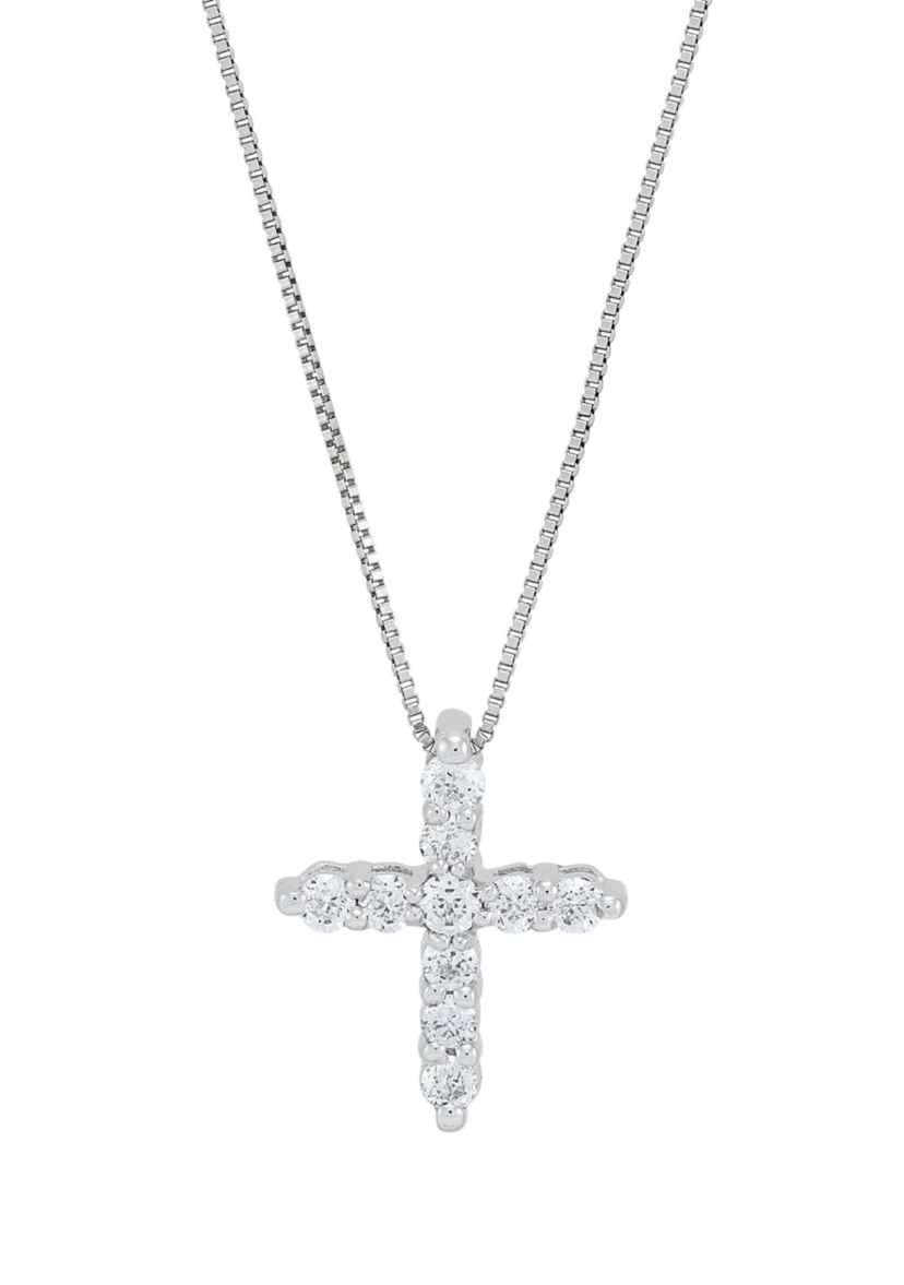 Grown With Love 1/4 ct. t.w. Lab Created Diamond Pendant with 18 Inch Rope Chain in 10K White Gold