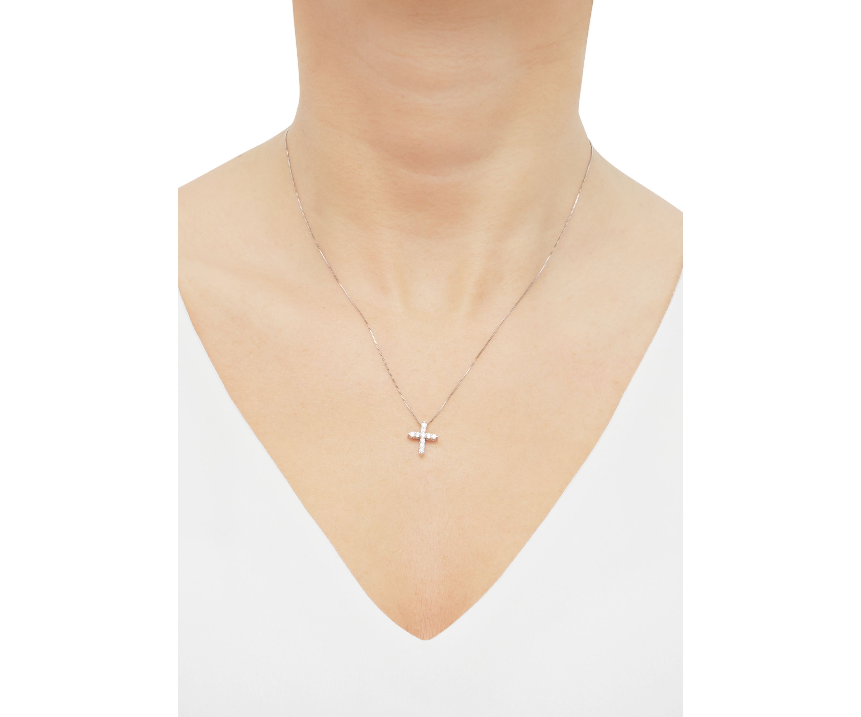 Grown With Love 1/4 ct. t.w. Lab Created Diamond Pendant with 18 Inch Rope Chain in 10K White Gold