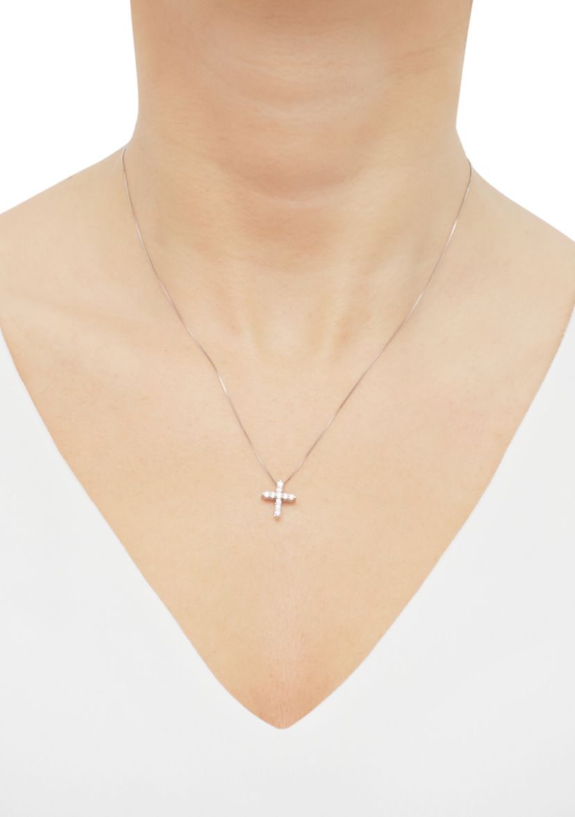 Grown With Love 1/4 ct. t.w. Lab Created Diamond Pendant with 18 Inch Rope Chain in 10K White Gold