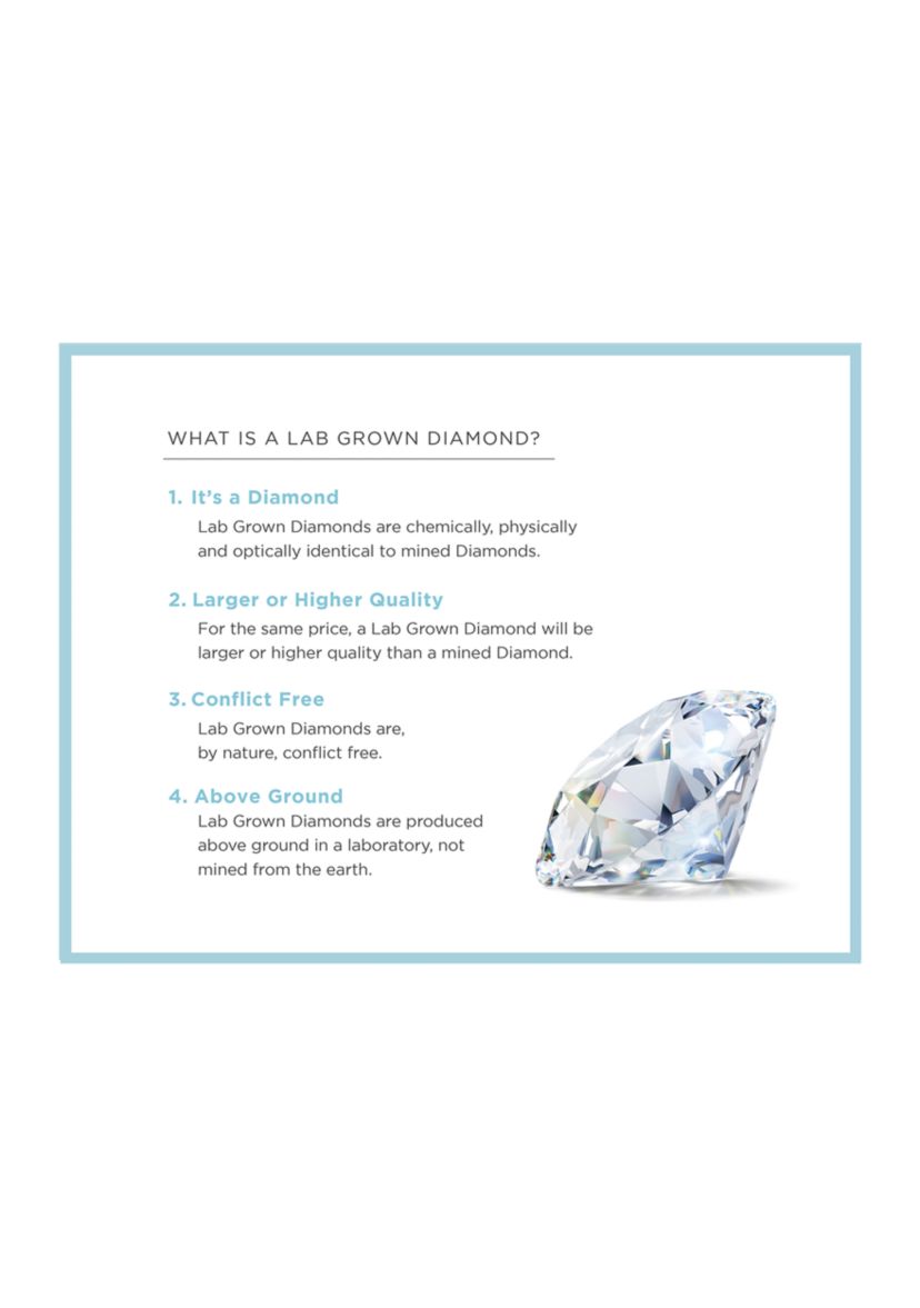 Grown With Love 1/4 ct. t.w. Lab Created Diamond Pendant with 18 Inch Rope Chain in 10K White Gold