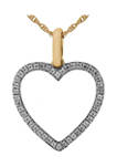 1/6 ct. t.w. Diamond Heart Pendant Necklace in 10k Yellow Gold