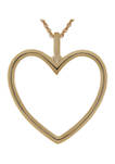 1/6 ct. t.w. Diamond Heart Pendant Necklace in 10k Yellow Gold