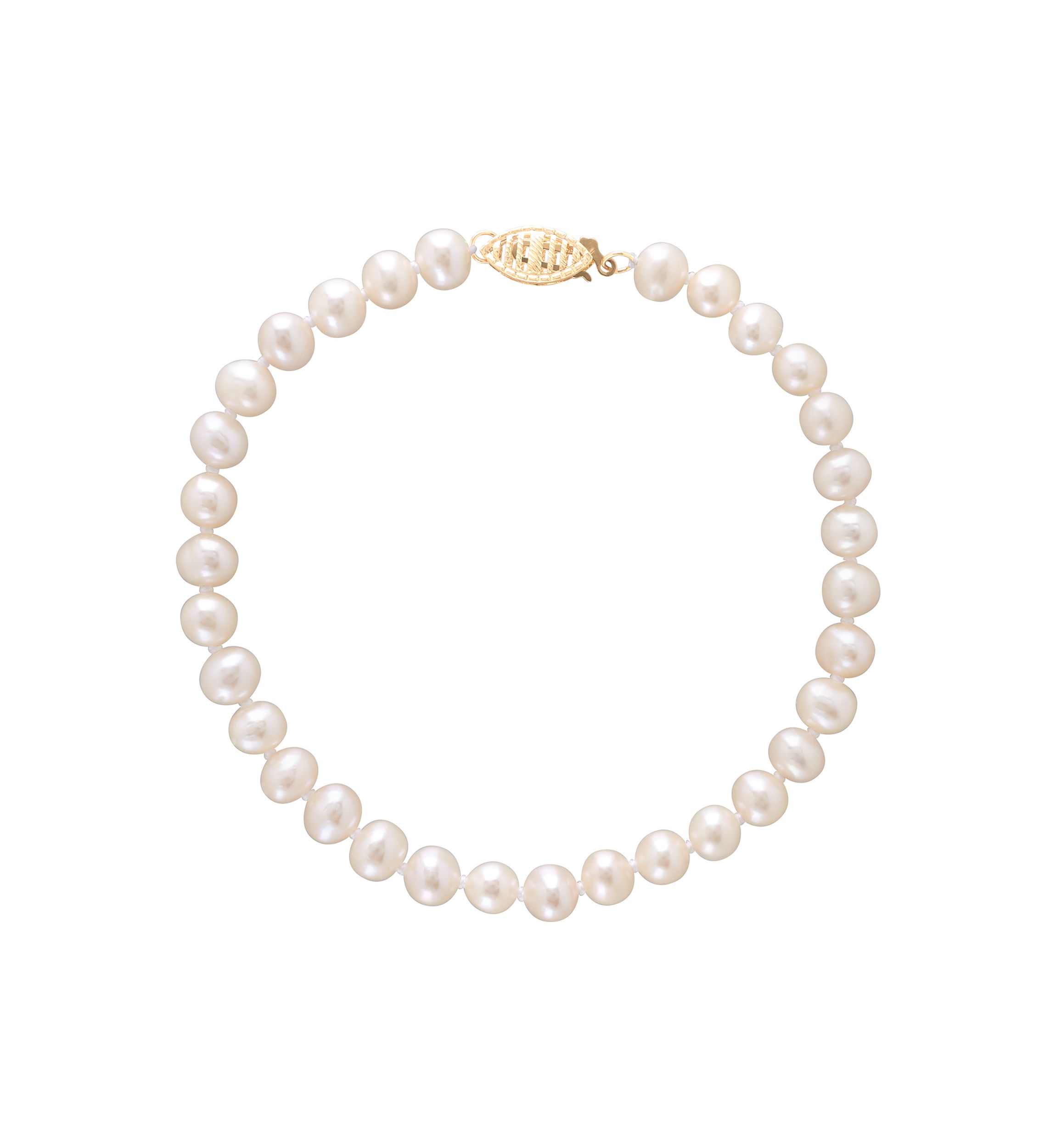 14K Yellow Gold and Freshwater Pearl Statement Bracelet 