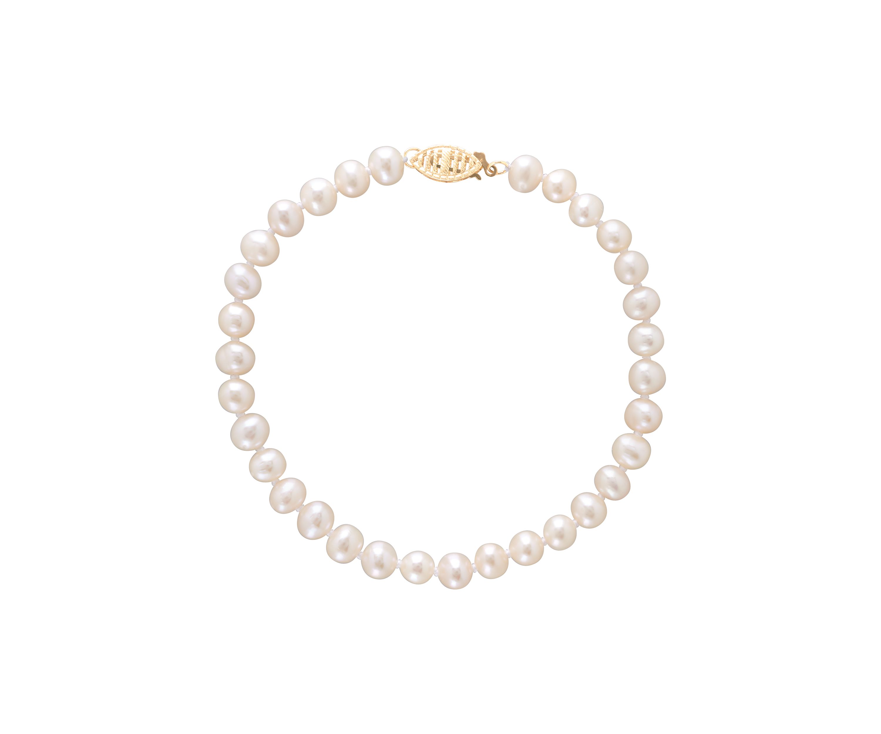 14K Yellow Gold and Freshwater Pearl Statement Bracelet 