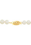14K Yellow Gold and Freshwater Pearl Statement Bracelet 