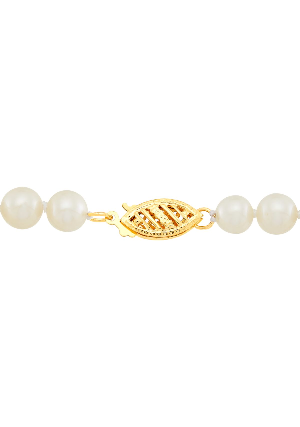 14K Yellow Gold and Freshwater Pearl Statement Bracelet 