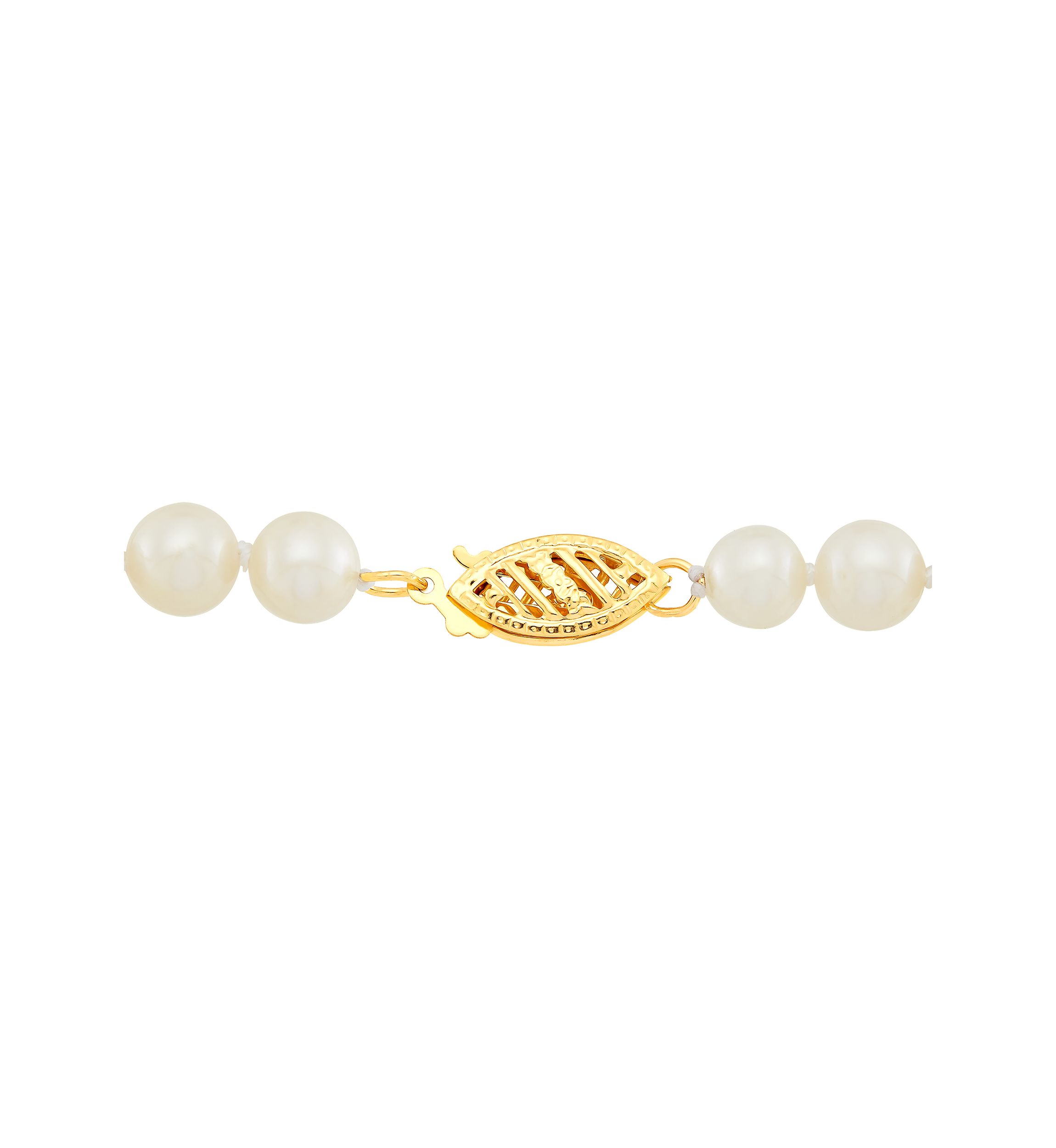 14K Yellow Gold and Freshwater Pearl Statement Bracelet 