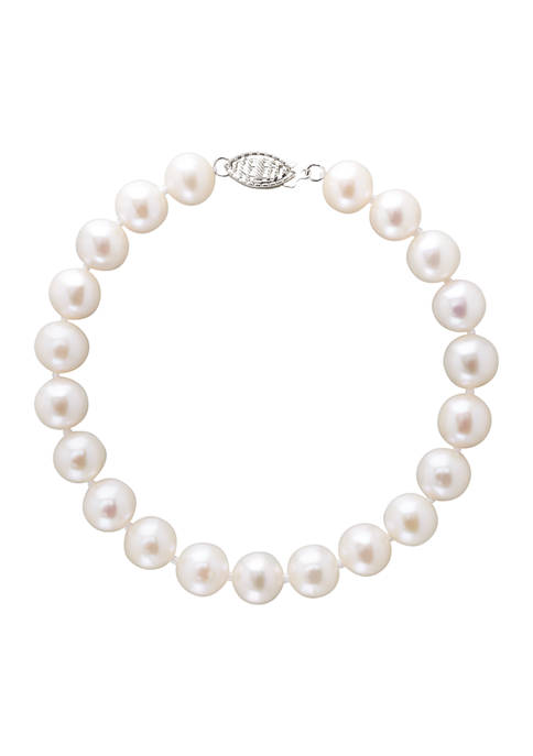 14K Yellow Gold and Freshwater Pearl Statement Bracelet