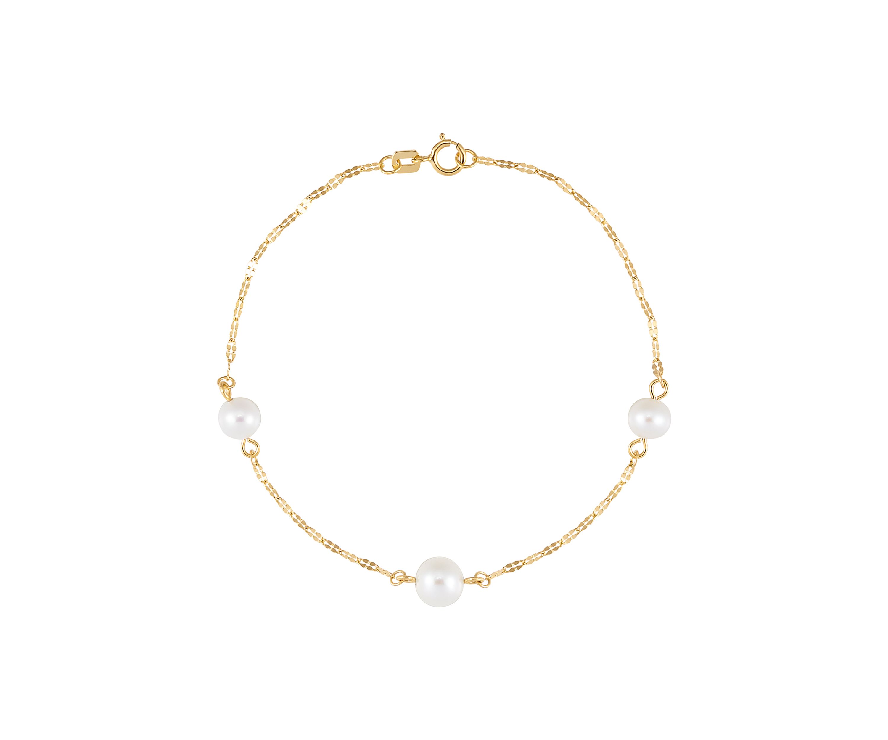 Fresh Water Pearl 14k Yellow Gold Bracelet