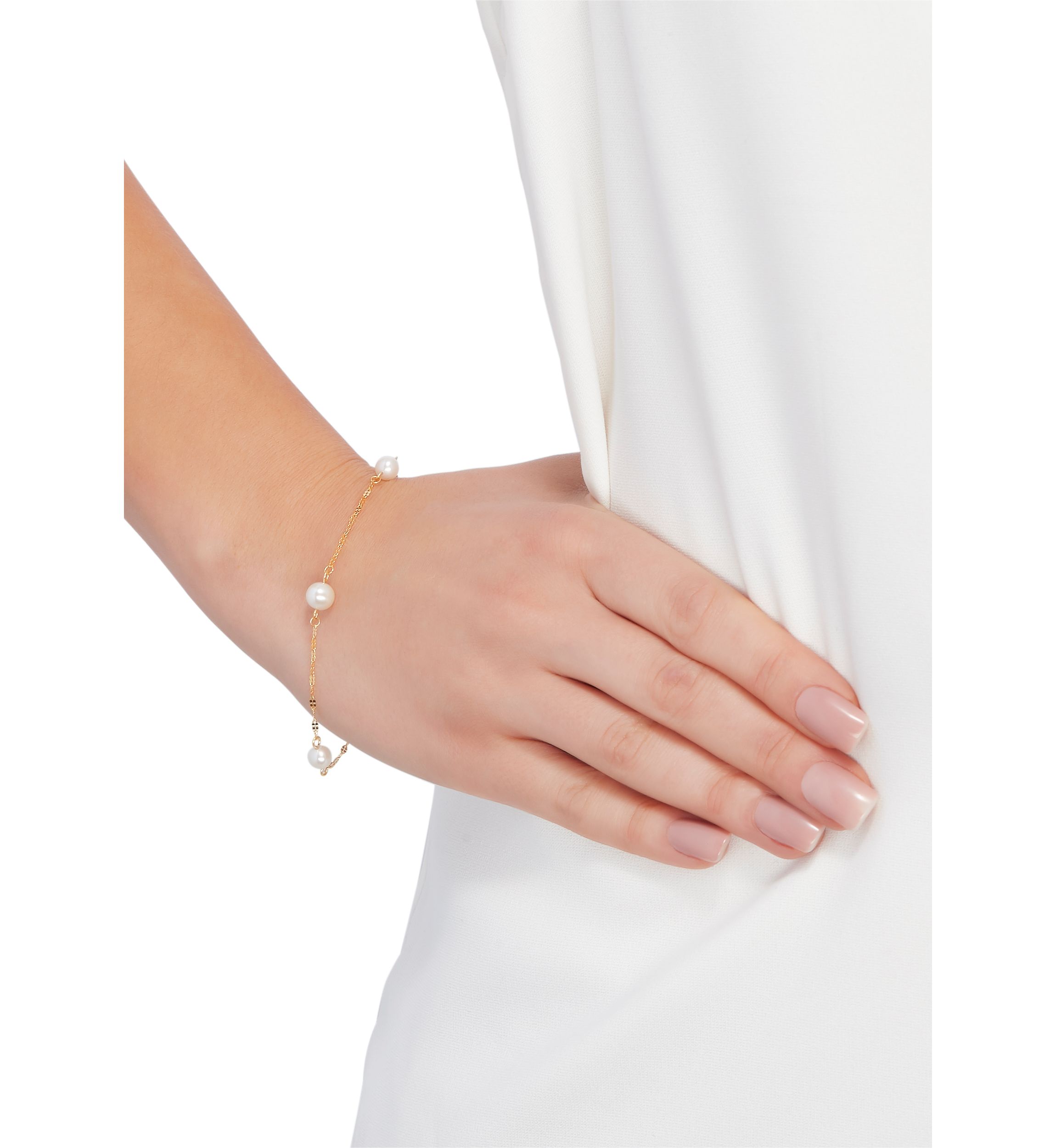 Fresh Water Pearl 14k Yellow Gold Bracelet