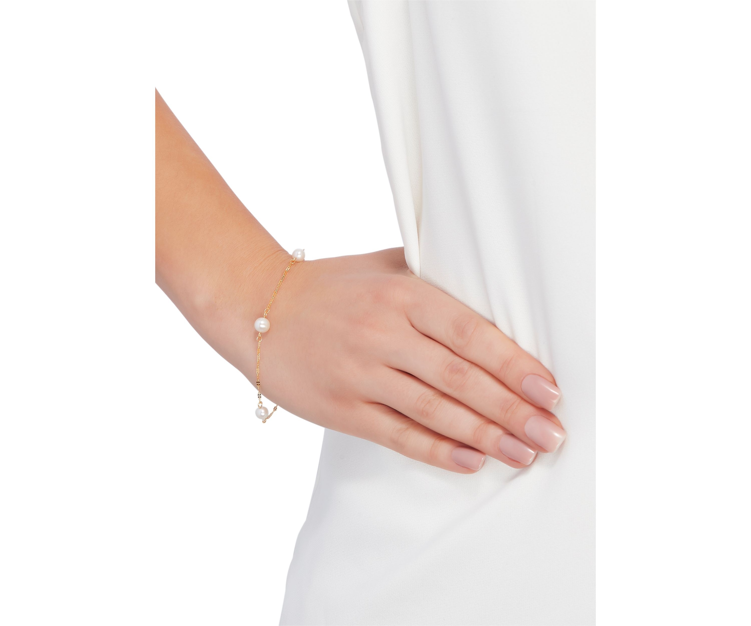 Fresh Water Pearl 14k Yellow Gold Bracelet