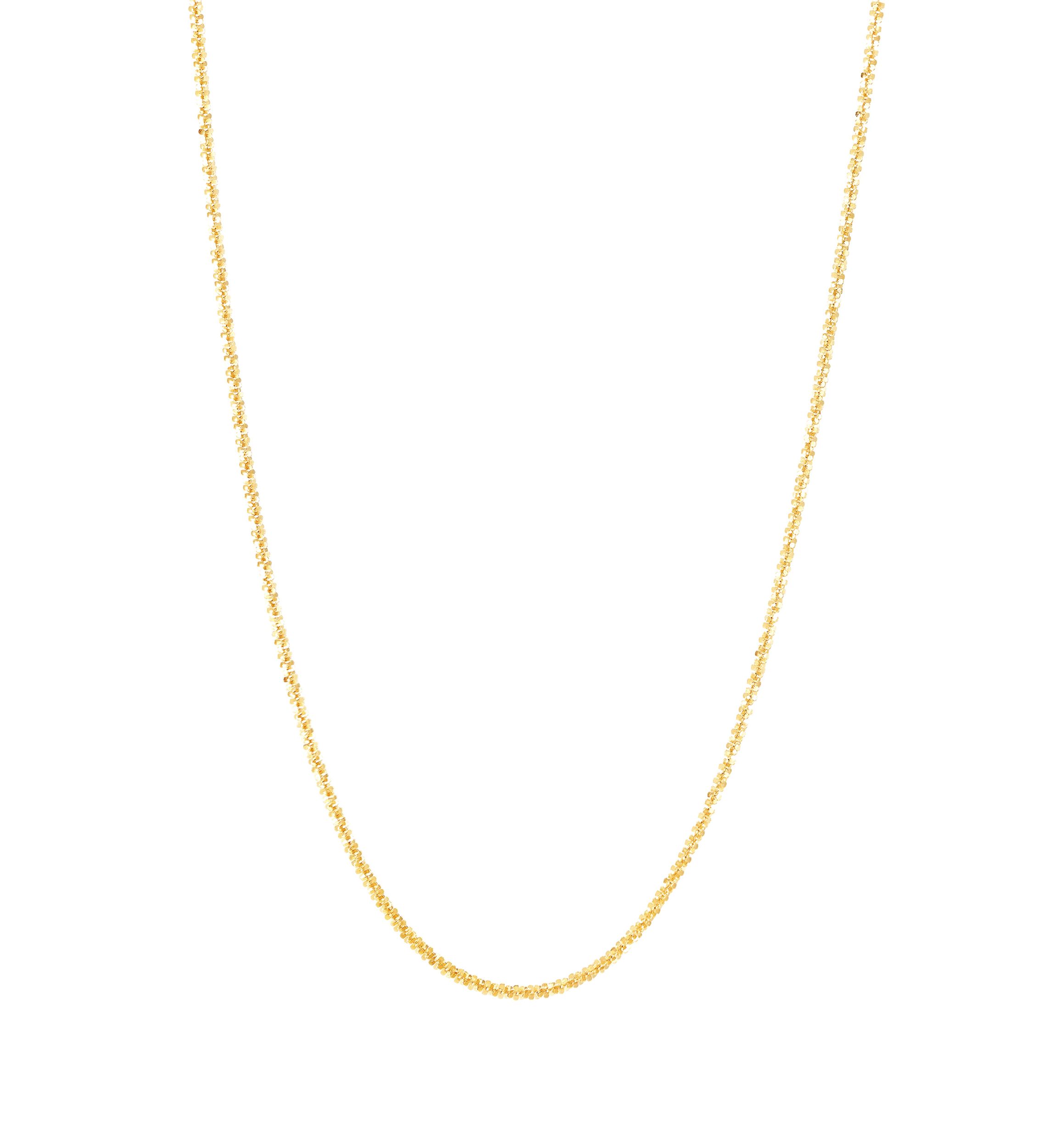 1.25 Millimeter Tist Criss Cross Chain in 14K Yellow Gold