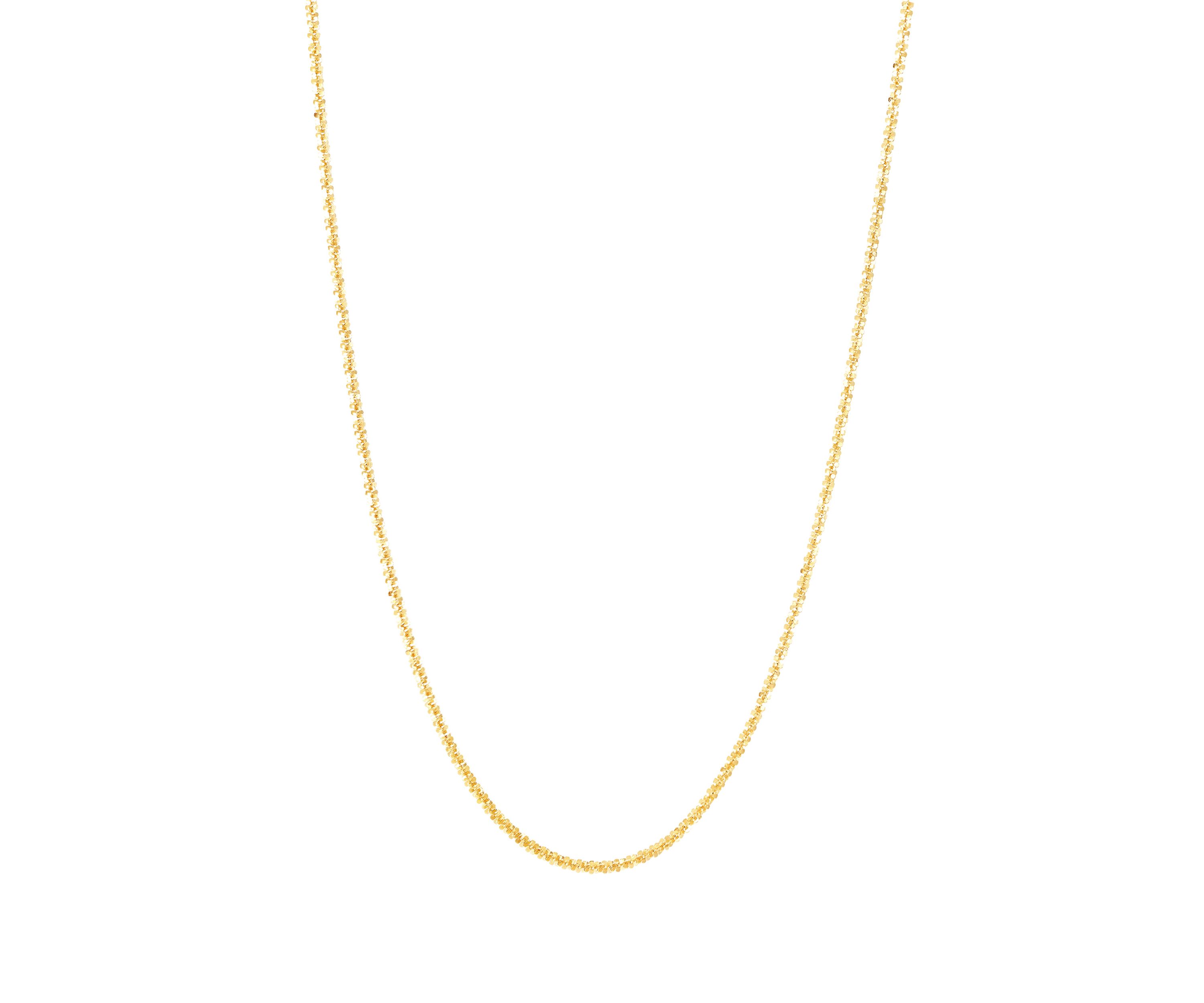 1.25 Millimeter Tist Criss Cross Chain in 14K Yellow Gold