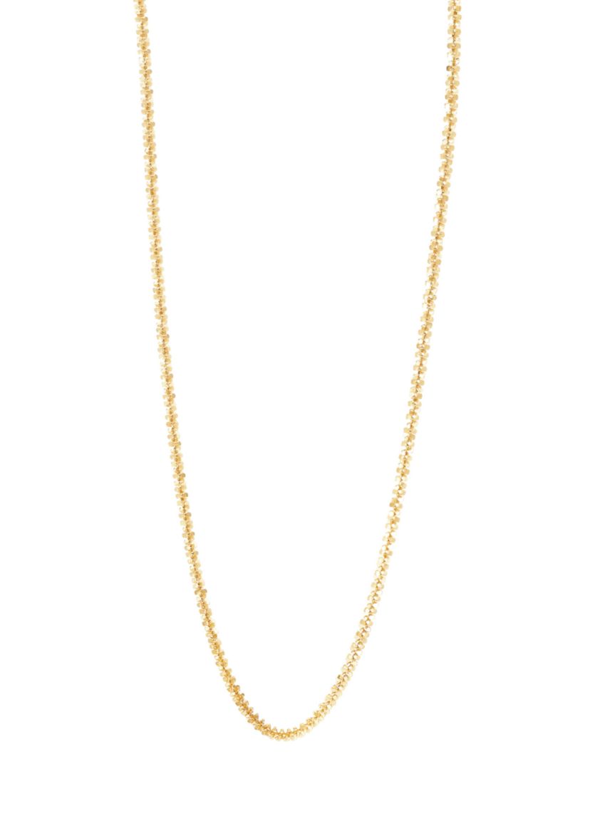 1.25 Millimeter Tist Criss Cross Chain in 14K Yellow Gold