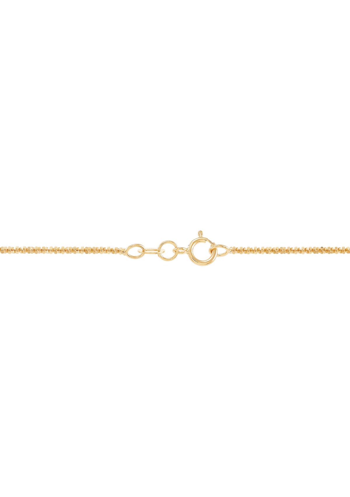 1.25 Millimeter Tist Criss Cross Chain in 14K Yellow Gold