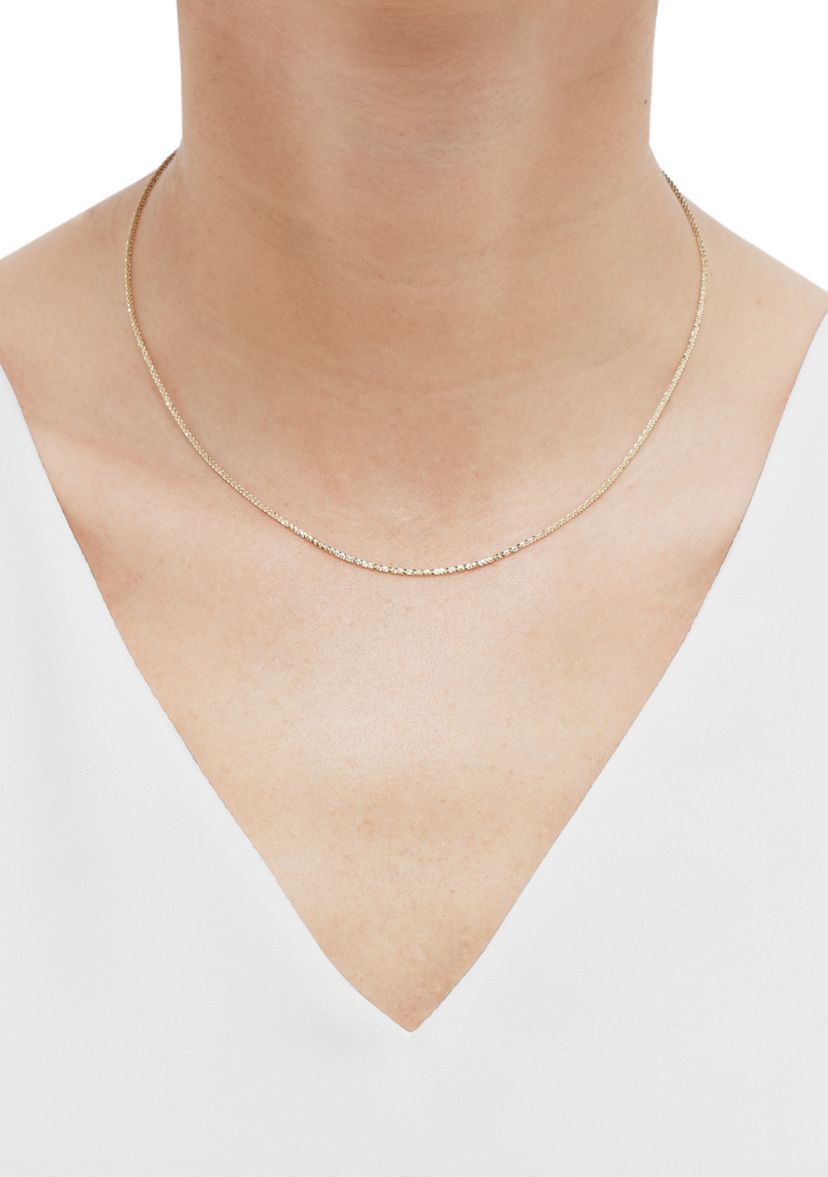1.25 Millimeter Tist Criss Cross Chain in 14K Yellow Gold