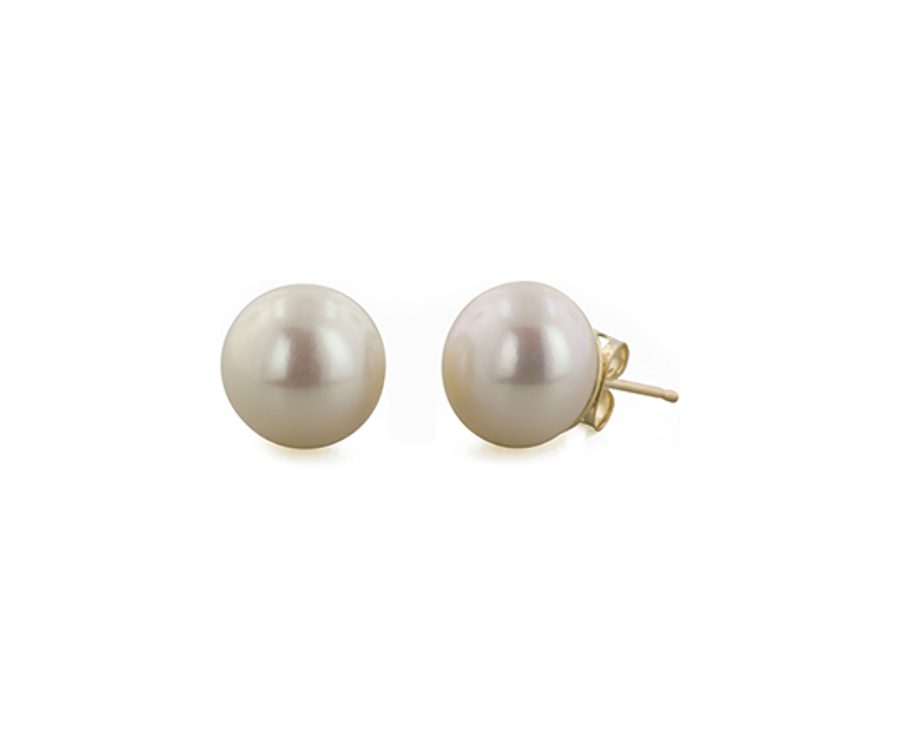 2 ct. t.w. Freshwater Pearl Earrings in 14K Yellow Gold
