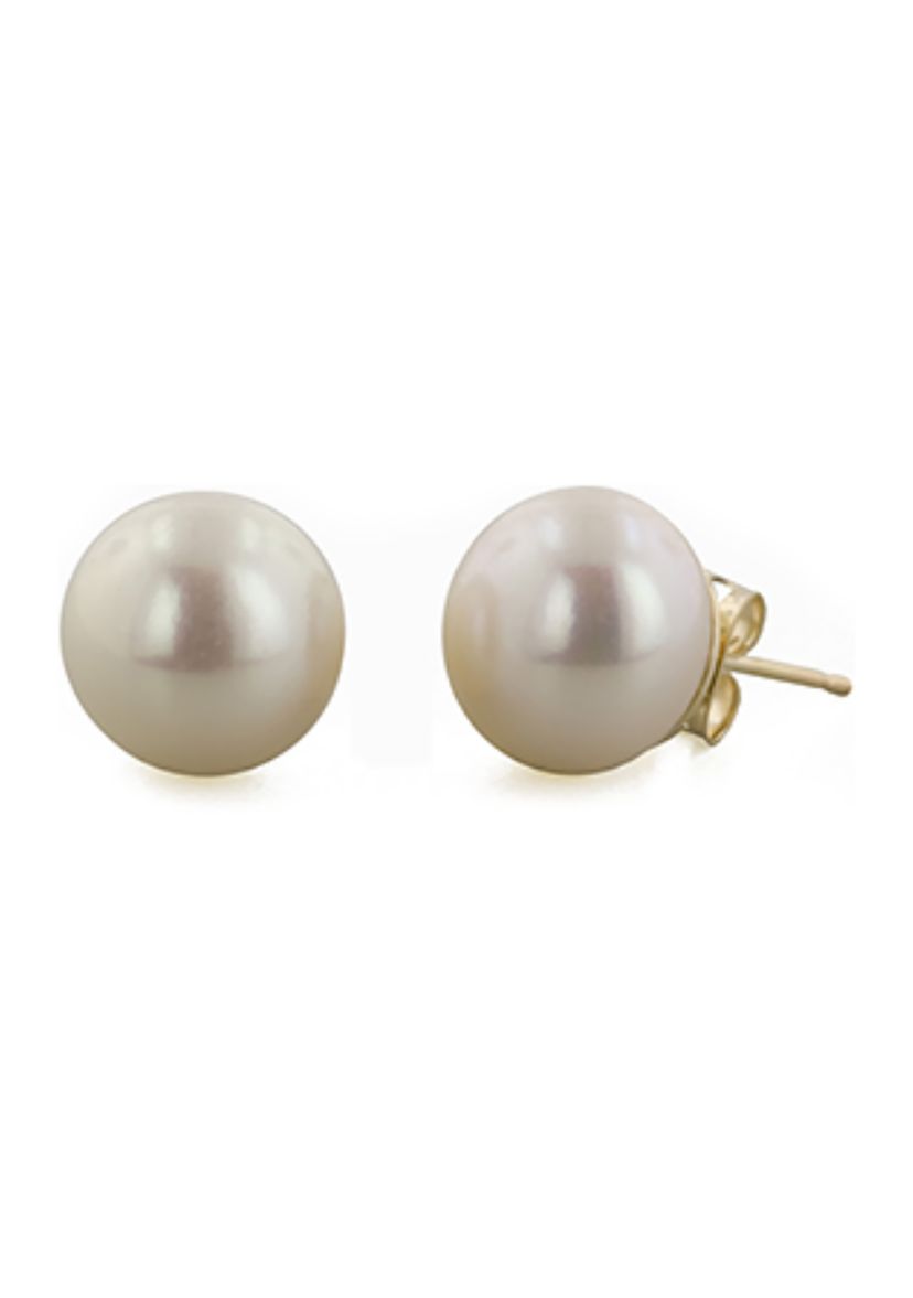 2 ct. t.w. Freshwater Pearl Earrings in 14K Yellow Gold