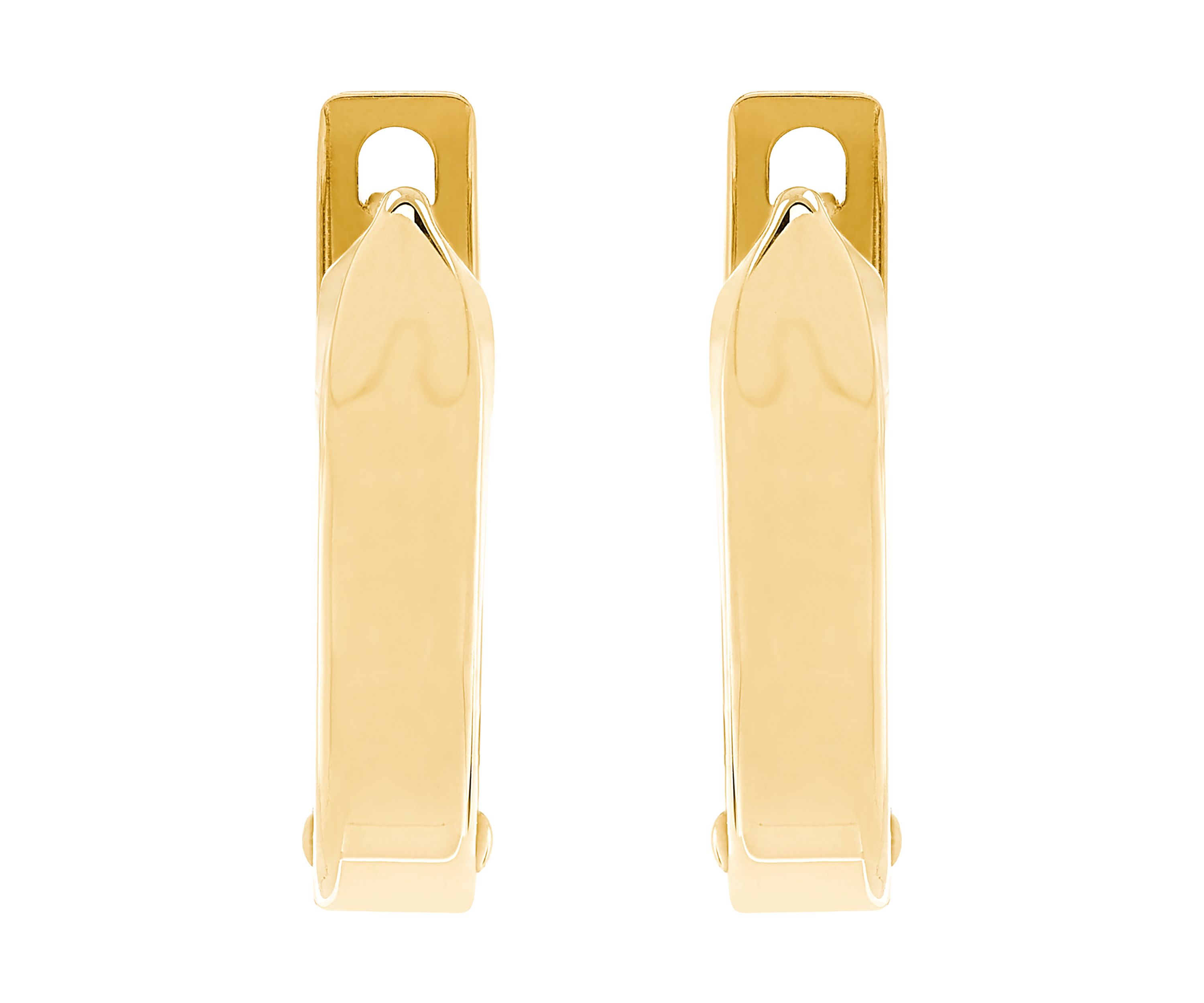 Hinged Oval Hoop Earrings in 14K Yellow Gold