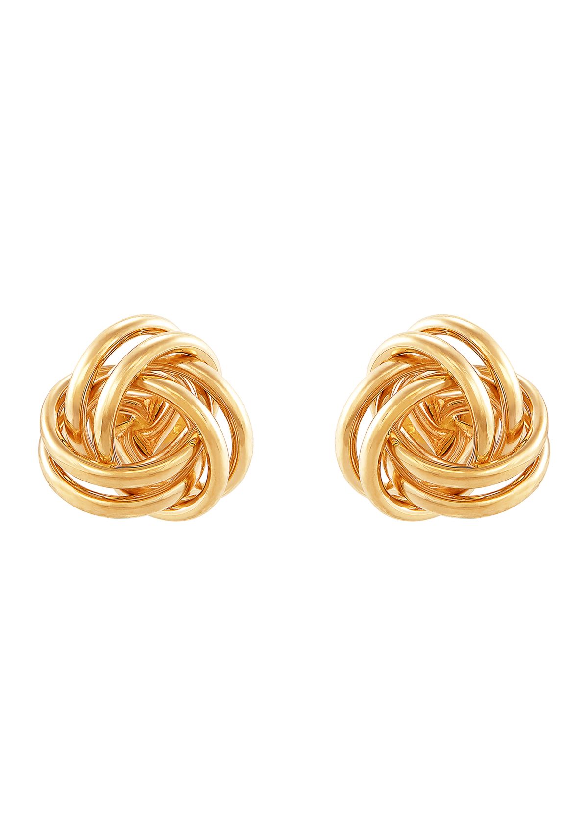 Knot Stud Earrings in 14K Yellow Gold