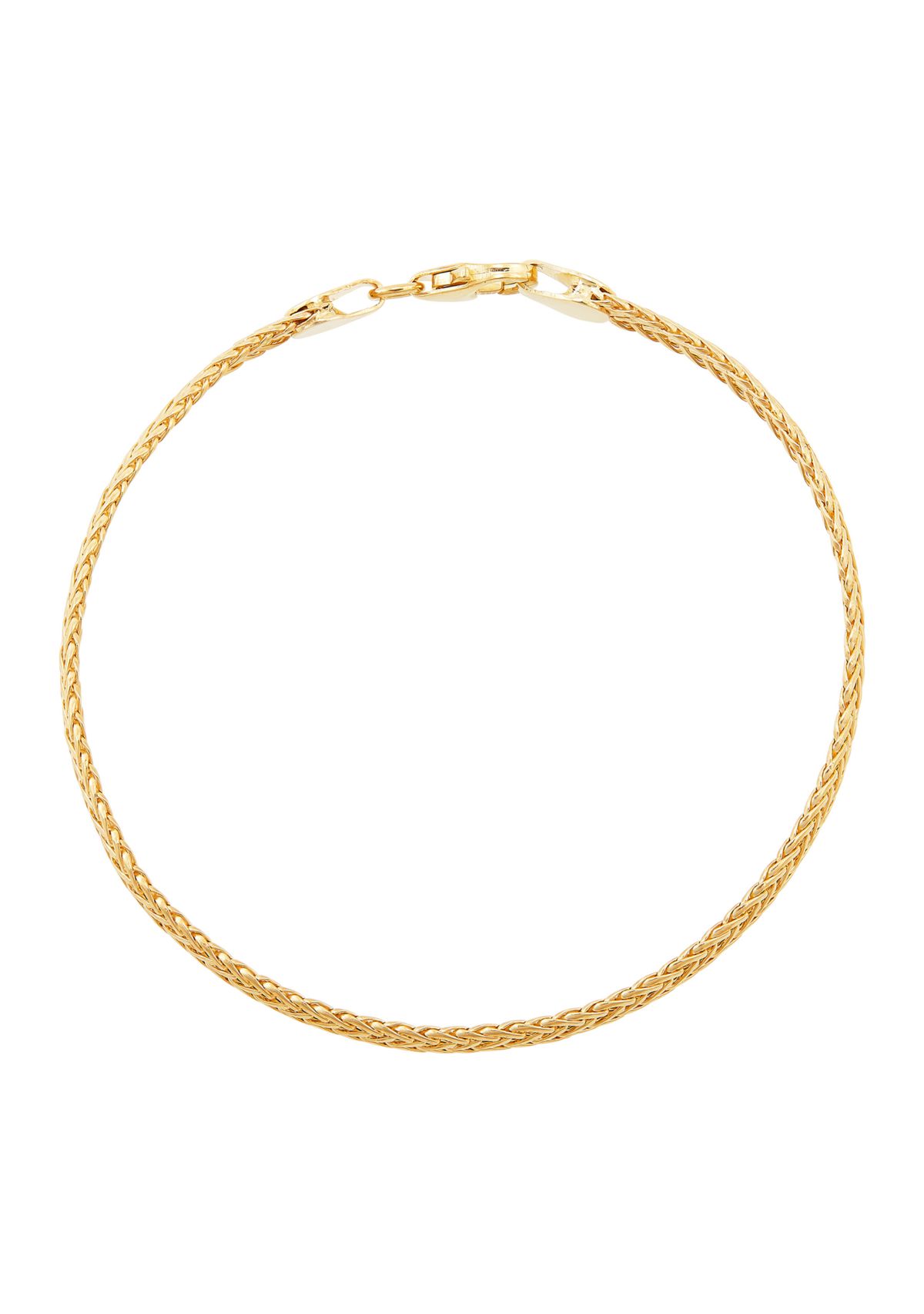 5.2 Millimeter Hollow Double Row Bracelet in 14K Yellow Gold