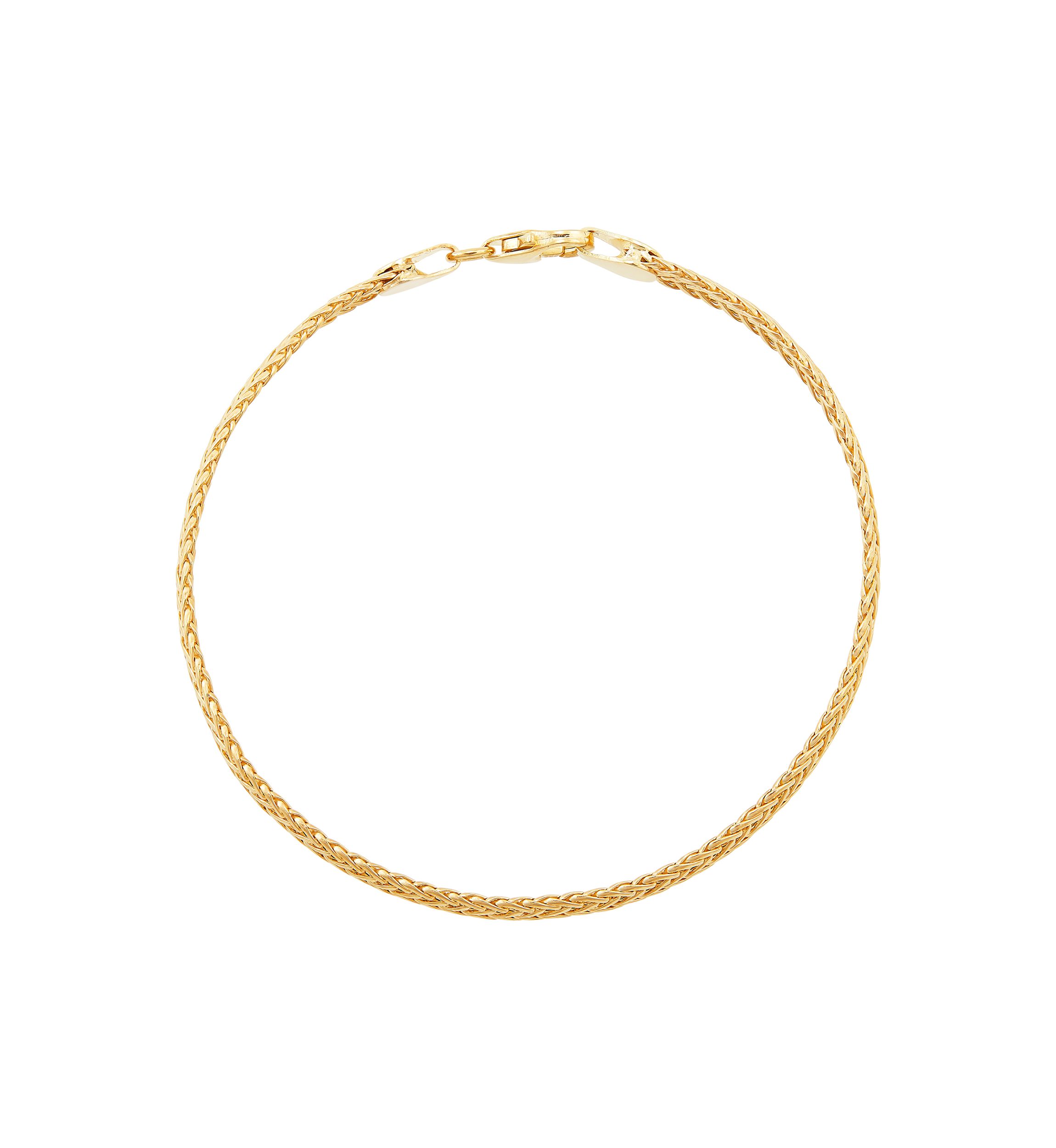 5.2 Millimeter Hollow Double Row Bracelet in 14K Yellow Gold