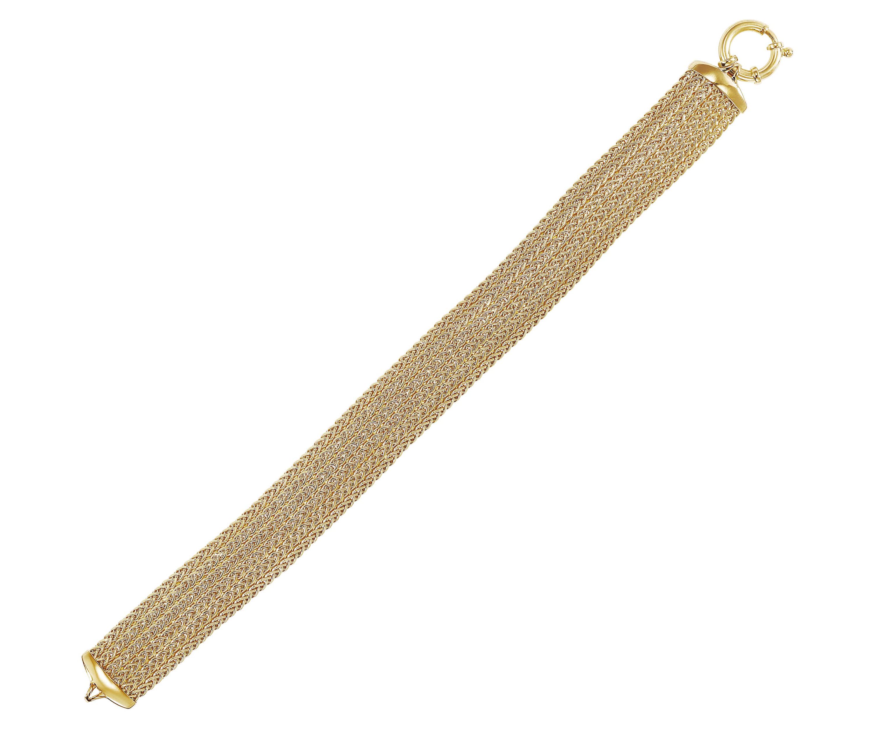 14K Yellow Gold Mesh Bracelet