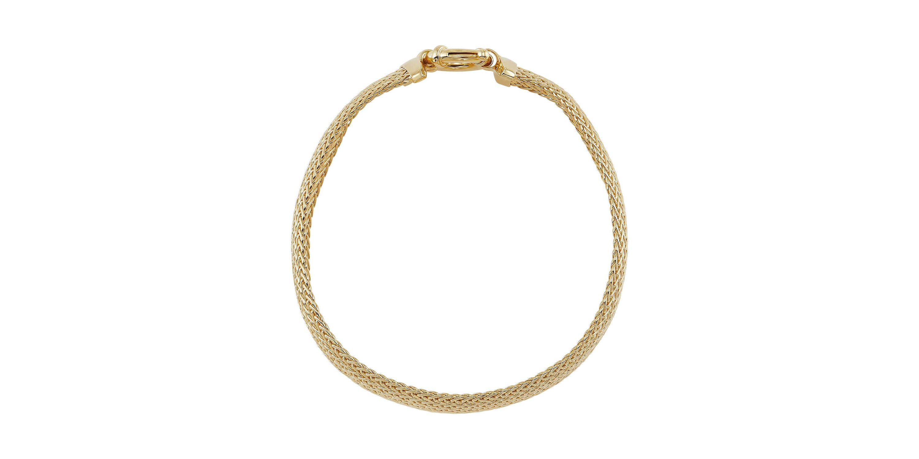 14K Yellow Gold Mesh Bracelet