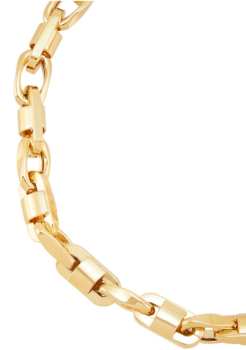 Hollow Alternate Marina and Oval Link Bracelet in 14K Yellow Gold
