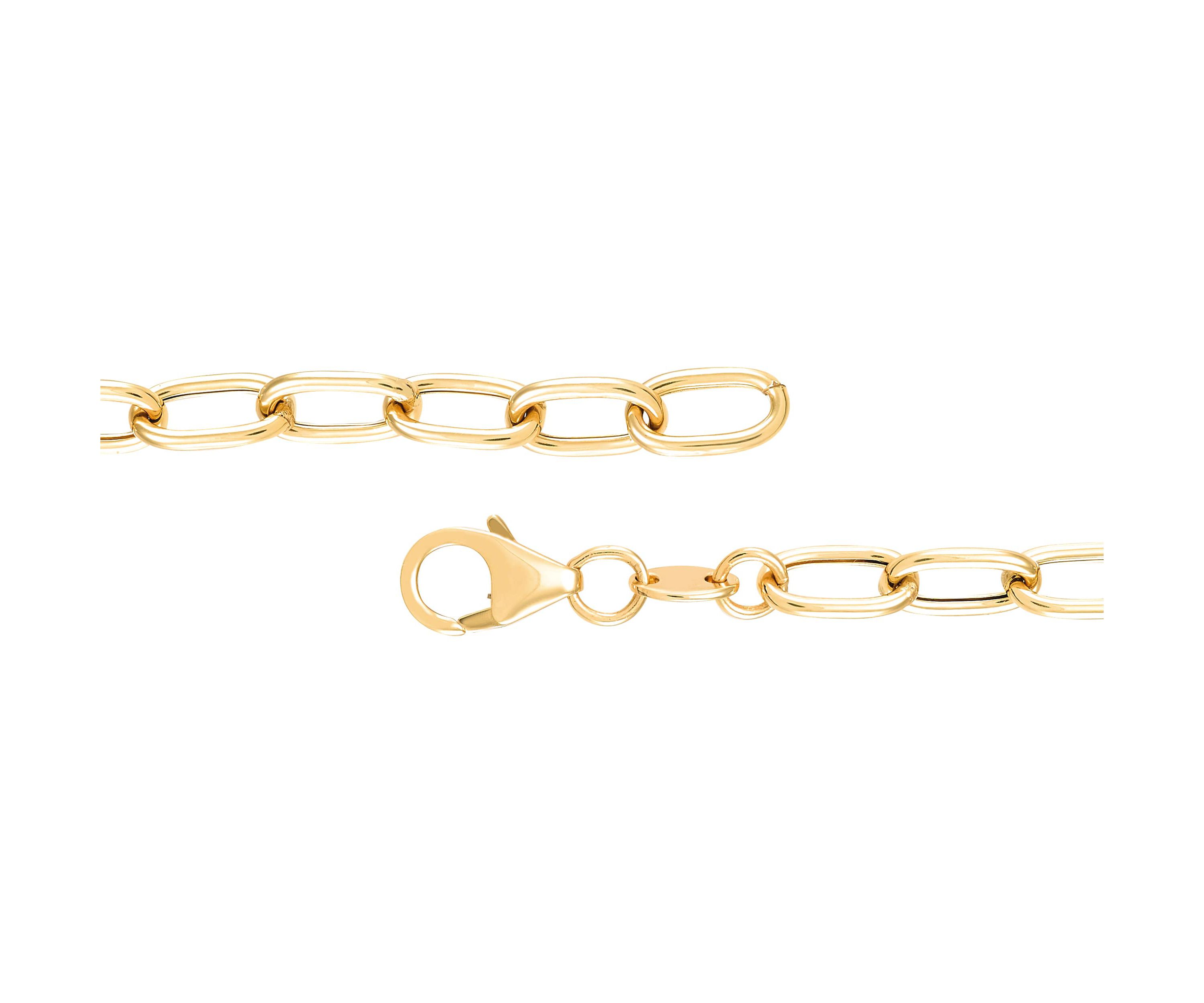 14K Yellow Gold Heart With Love Bracelet