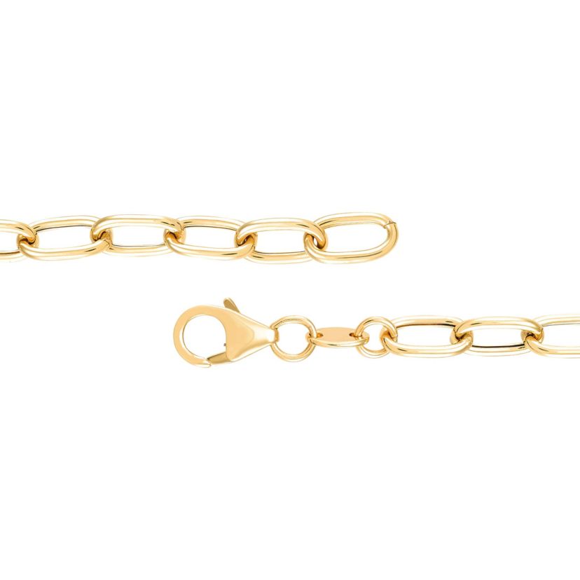14K Yellow Gold Heart With Love Bracelet