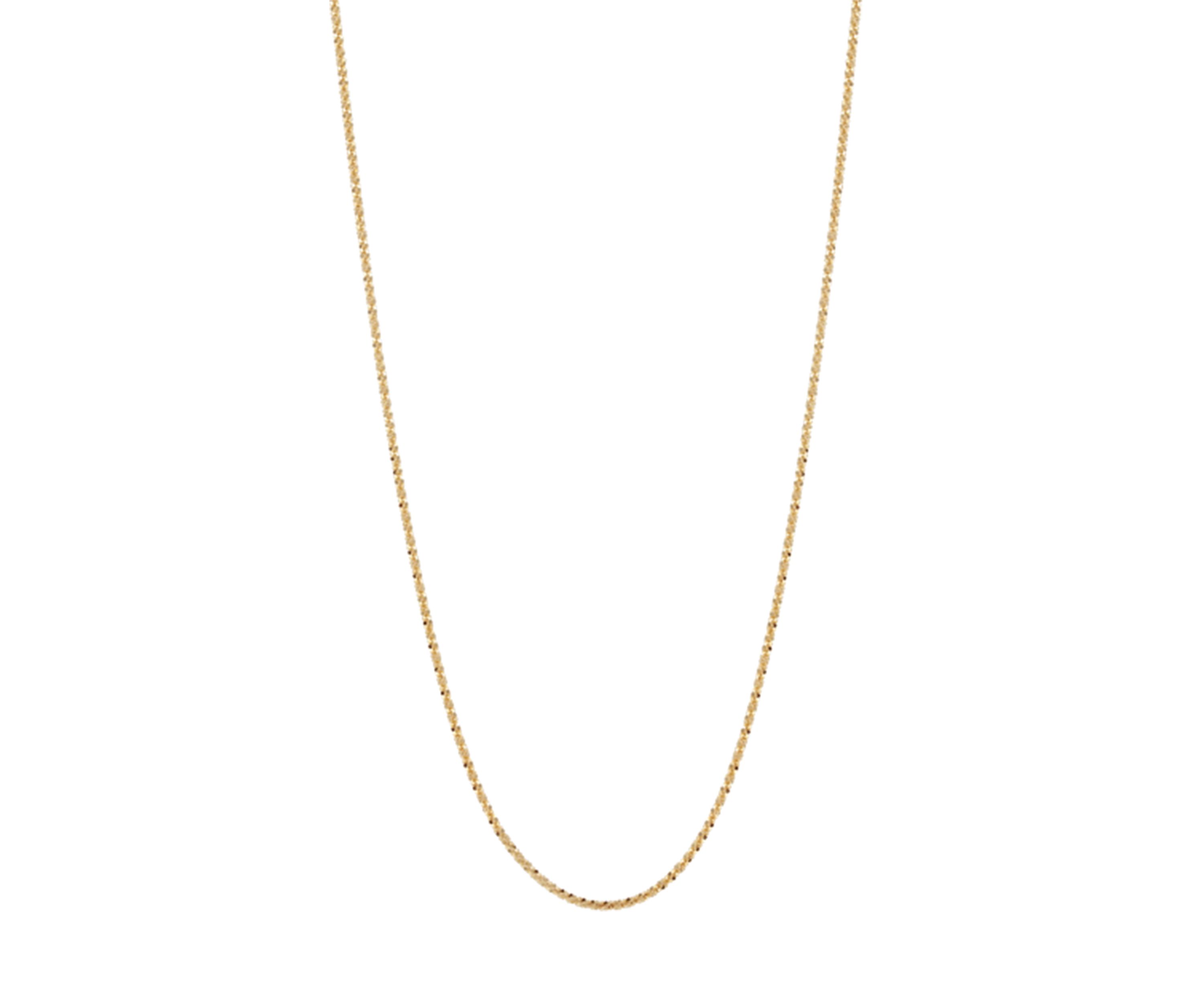 	  14K Gold Crisscross Sparkle Chain Necklace 