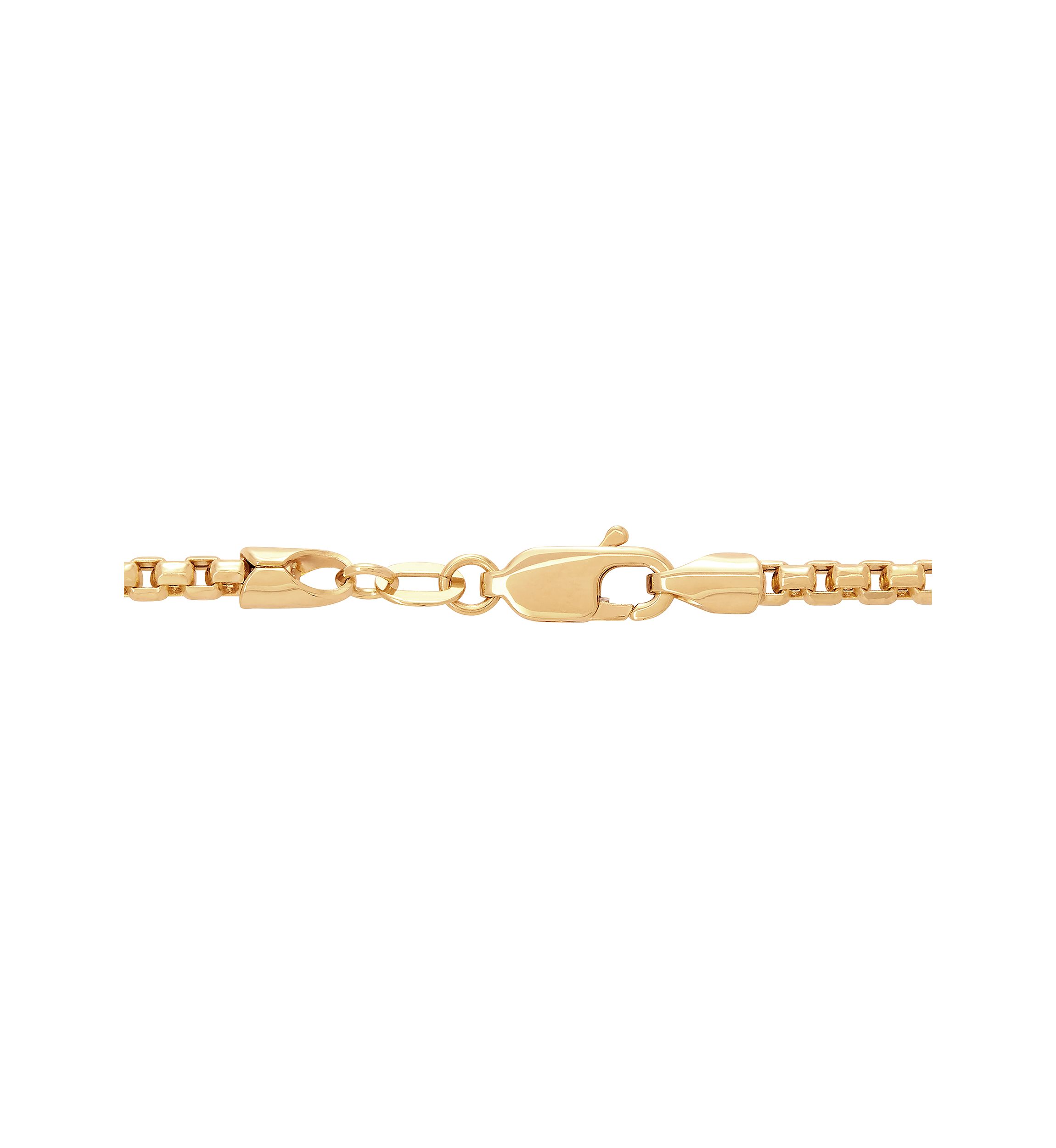 Heavy Hollow Round Box Chain in 14K Yellow Gold