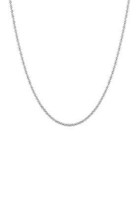 Belk & Co Solid Criss Cross Chain in 14K White Gold