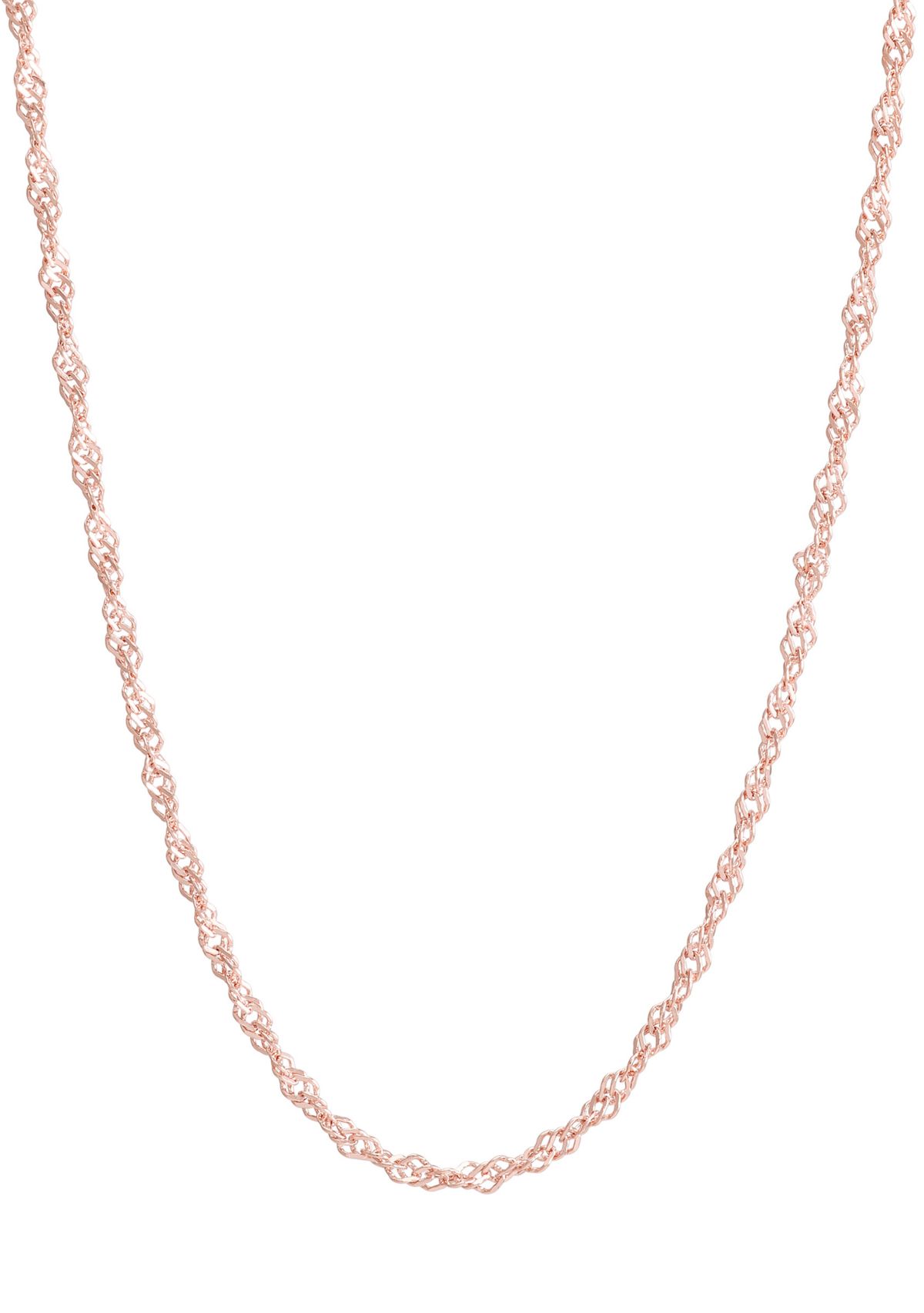 Solid Singapore Chain in 14K Rose Gold