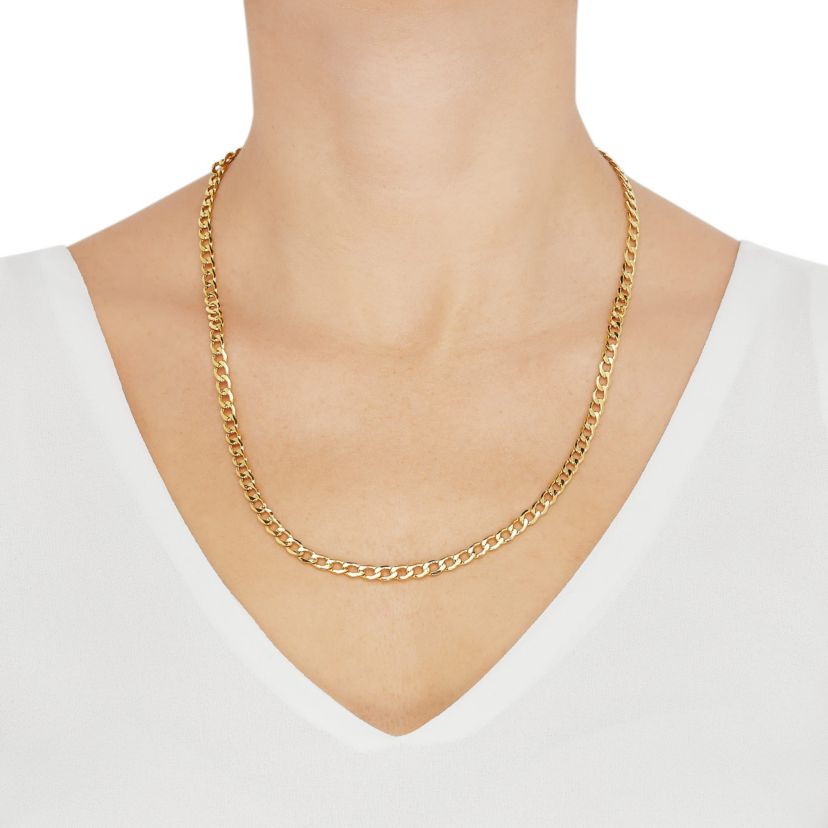 14K Yellow Gold 1.20mm Curb Chain